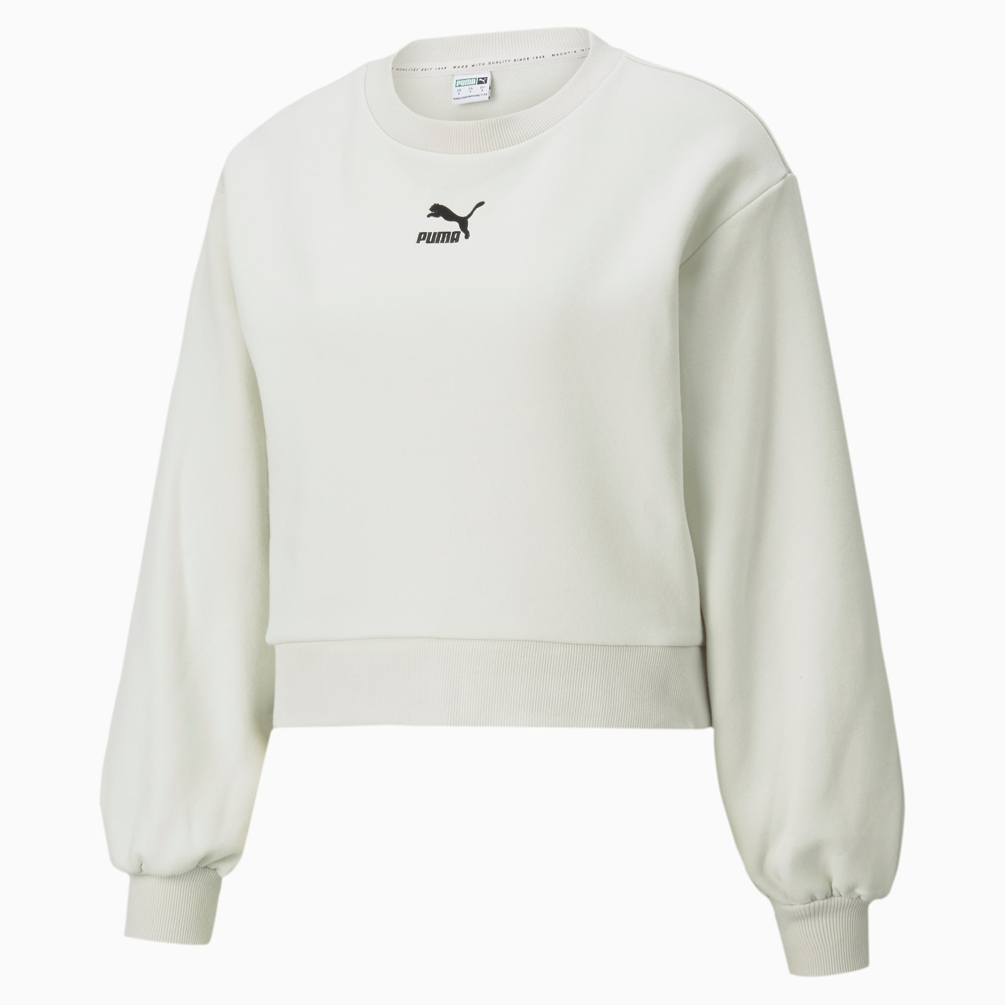 Classics Women s Balloon Sleeve Crew Neck Sweater