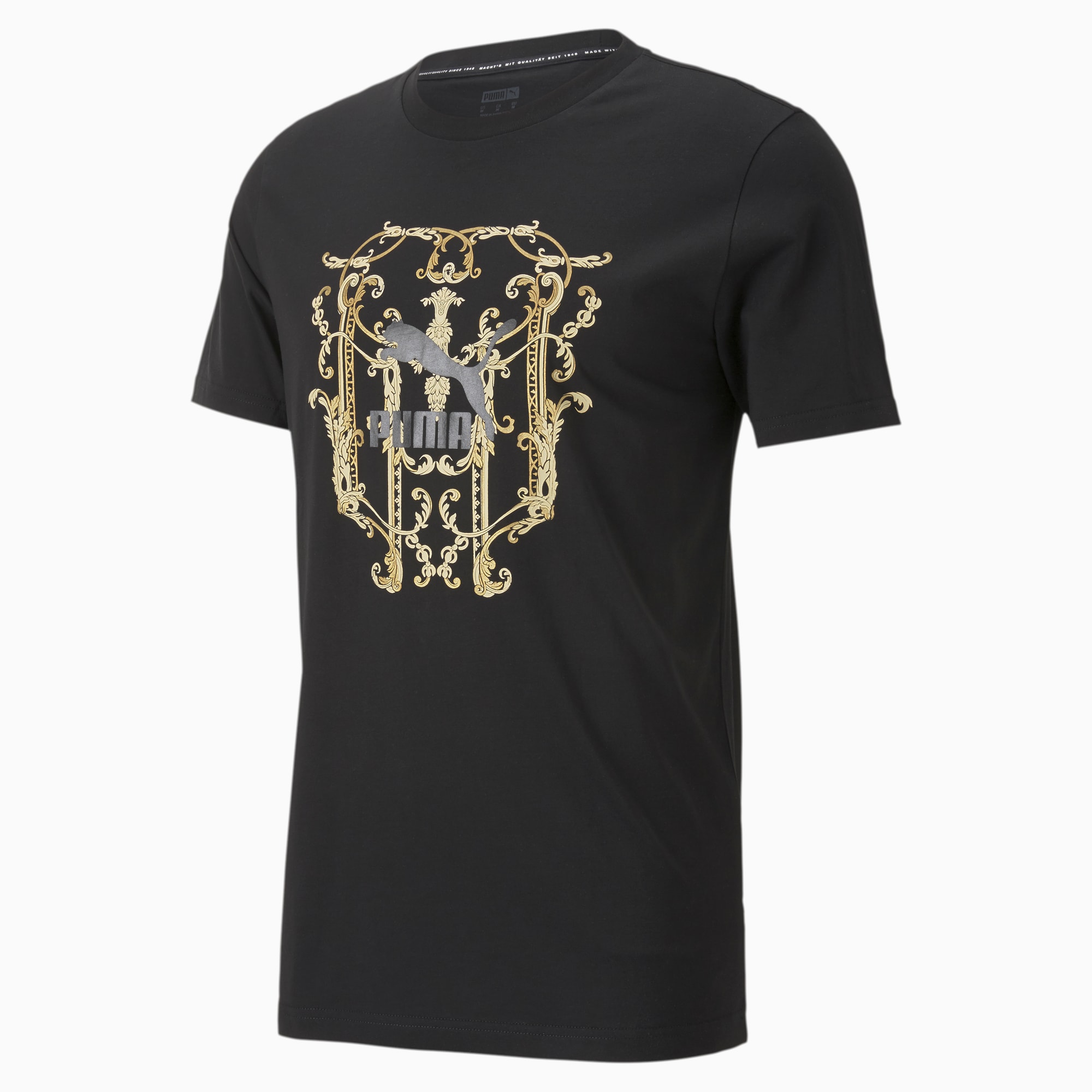 Luxe Graphic Men's Tee, Cotton Black, large-SEA