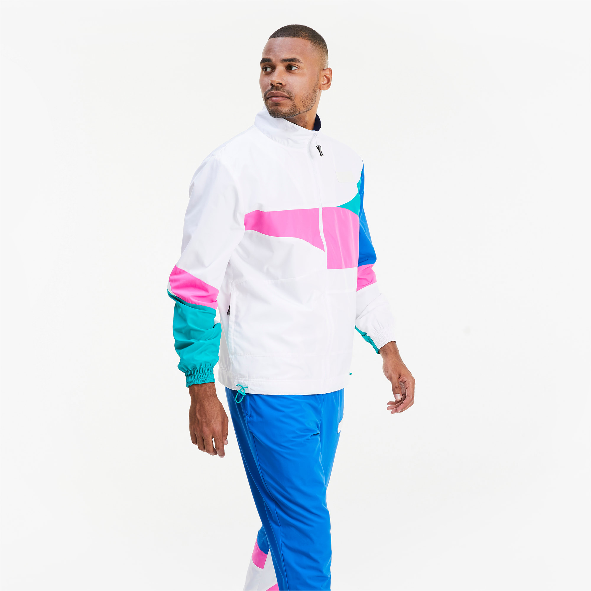 Formstrip Woven Men's Basketball Jacket | Puma White-Luminous Pink | PUMA  Mens Styles | PUMA Latvia