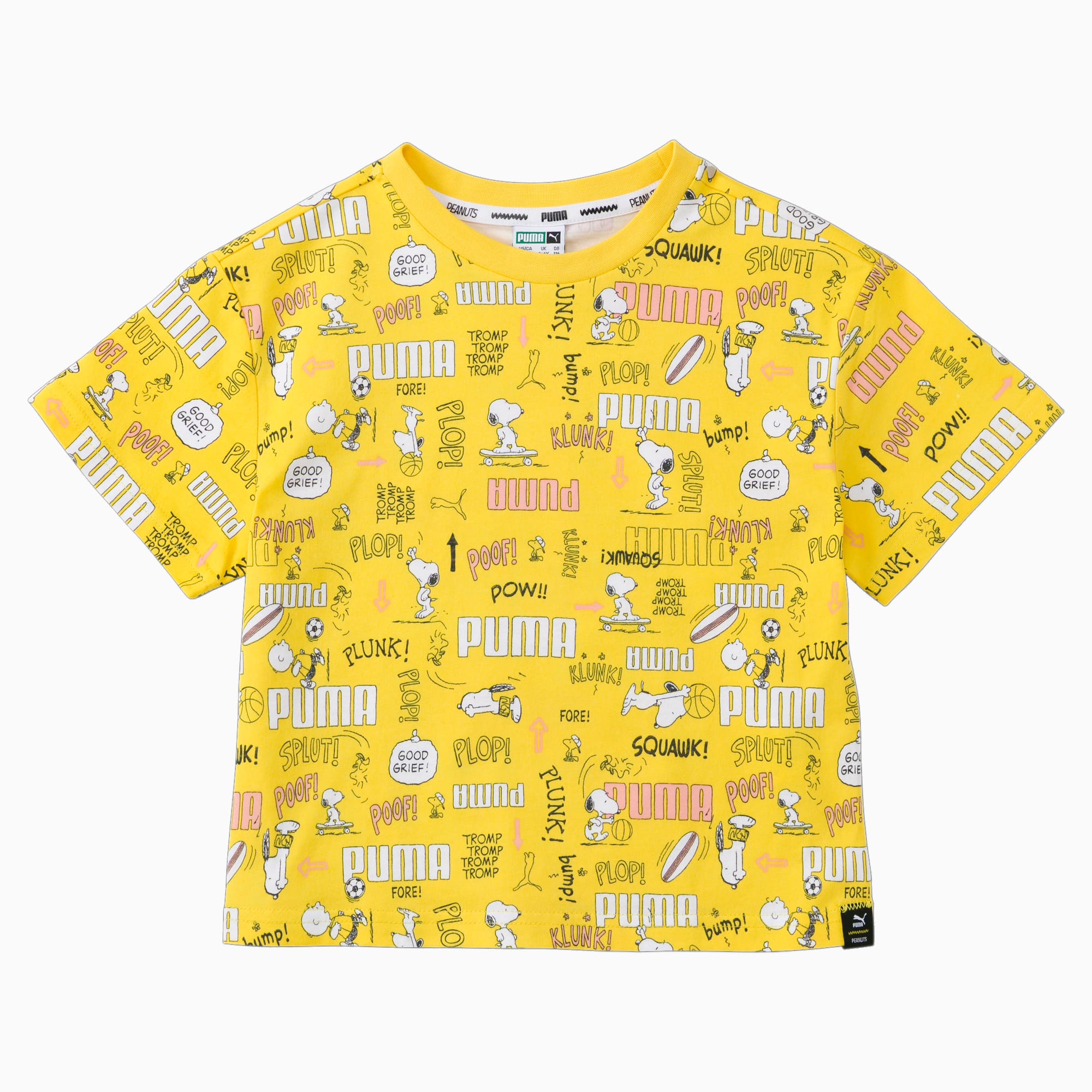 Puma公式 Peanuts キッズ Aop Tシャツ 92 152cm ピーナッツ スヌーピー コラボ ボーイズ ガールズ