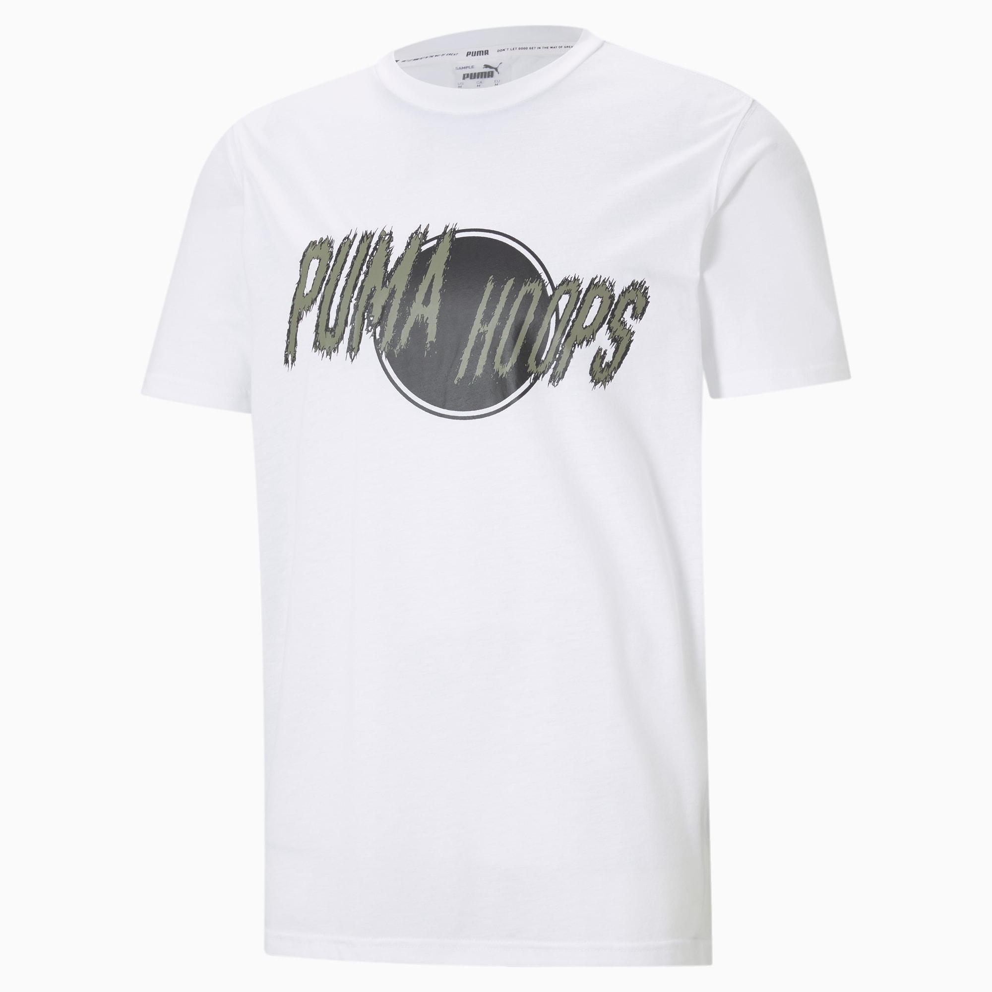 Back P Basketbal T Shirt Met Korte Mouwen Heren Puma White Puma Heren Collectie Puma