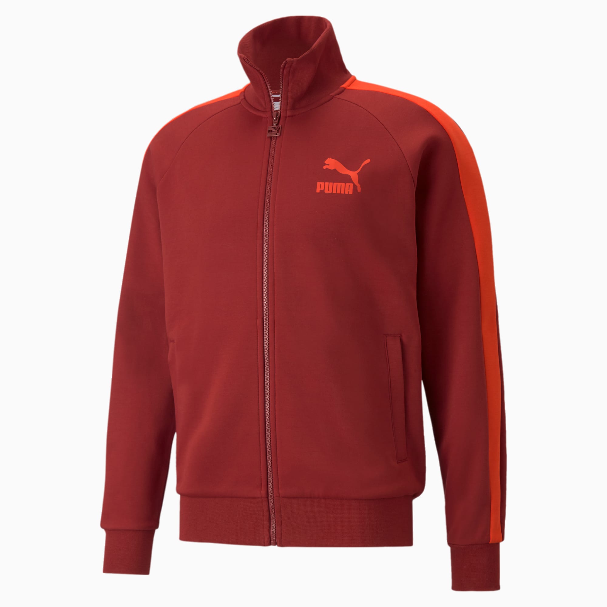 Men Red Double-Knit Track Jacket