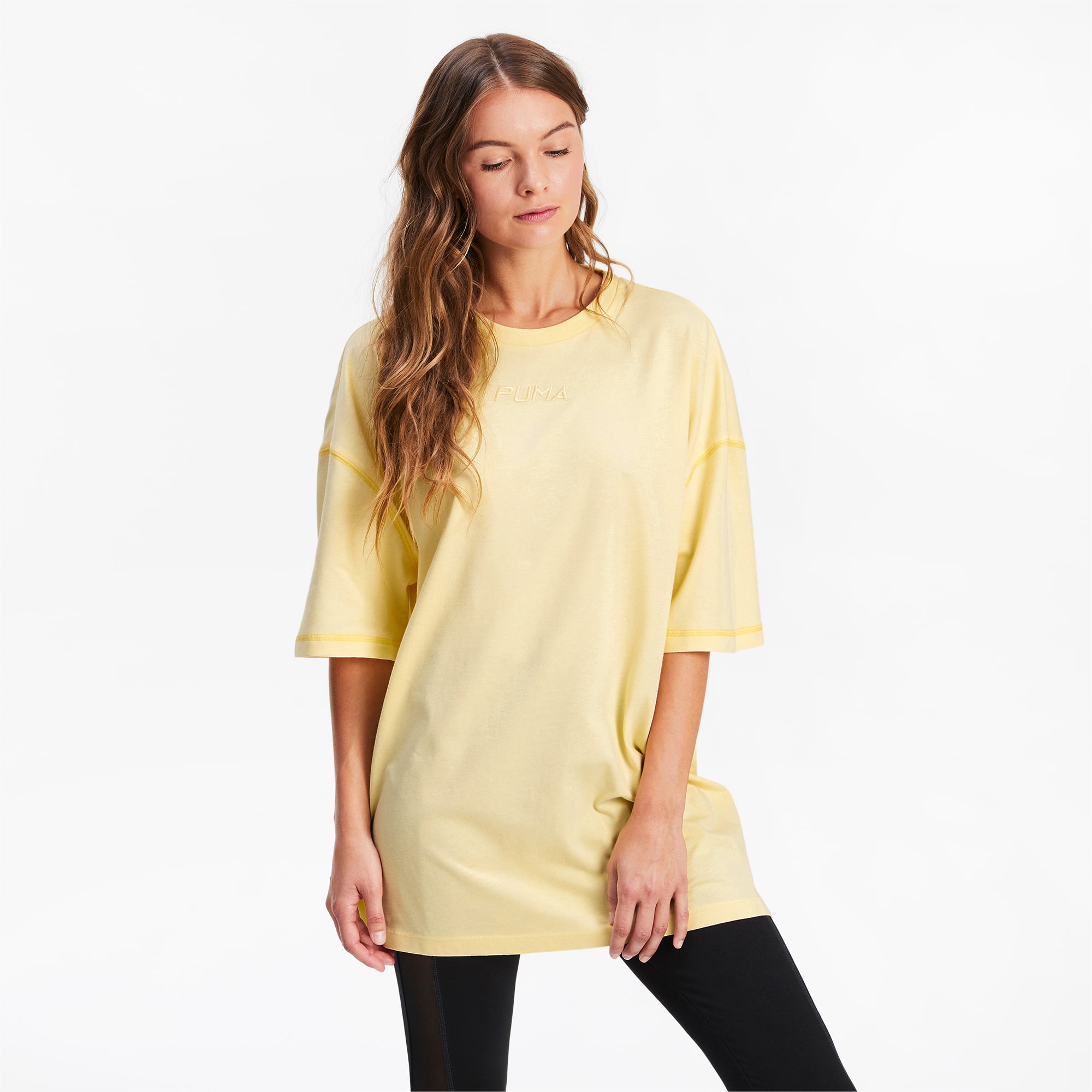 yellow oversized top