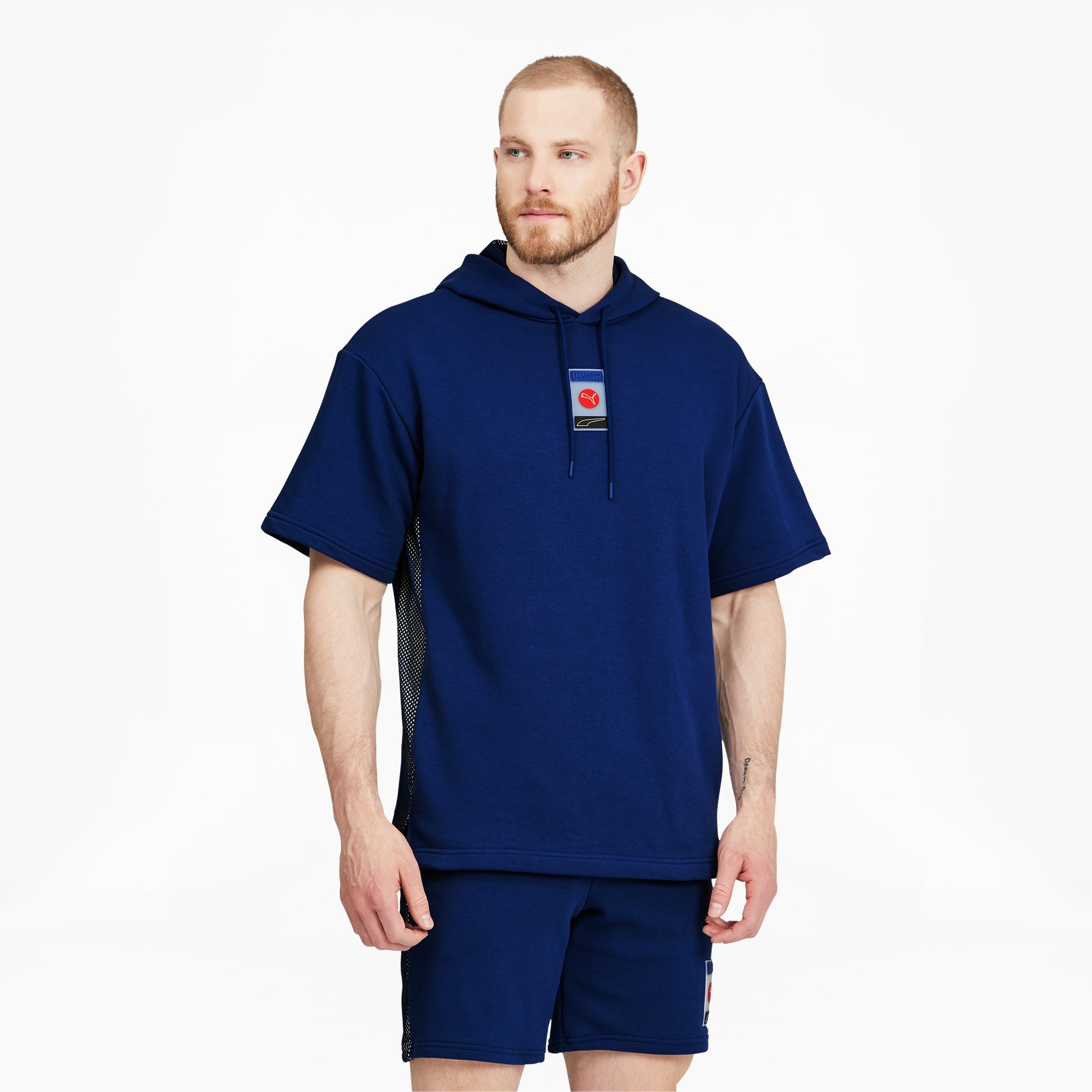 Polo short top sleeve hoodie