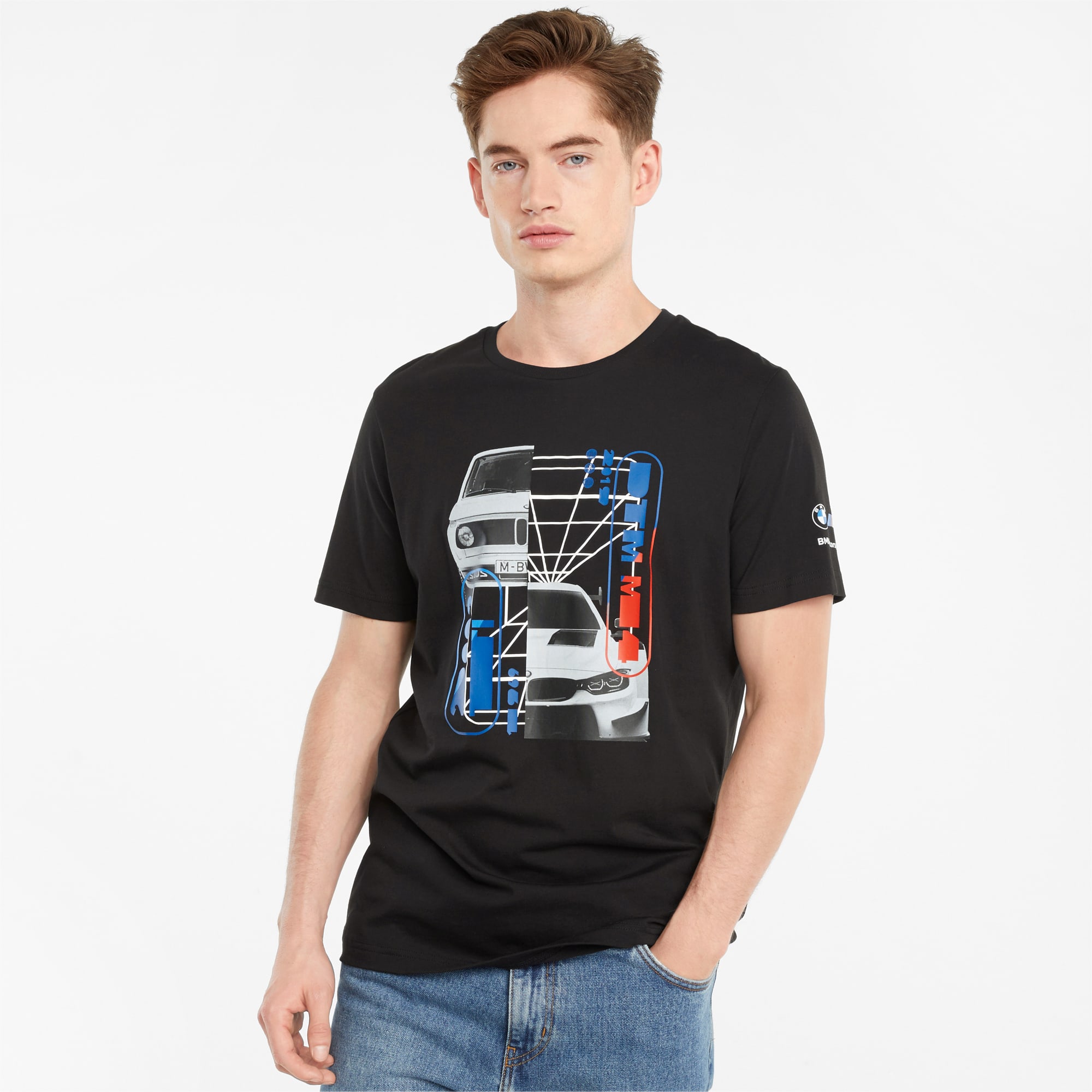 BMW M Motorsport Car Graphic Men's Tee, Puma Black, large-SEA