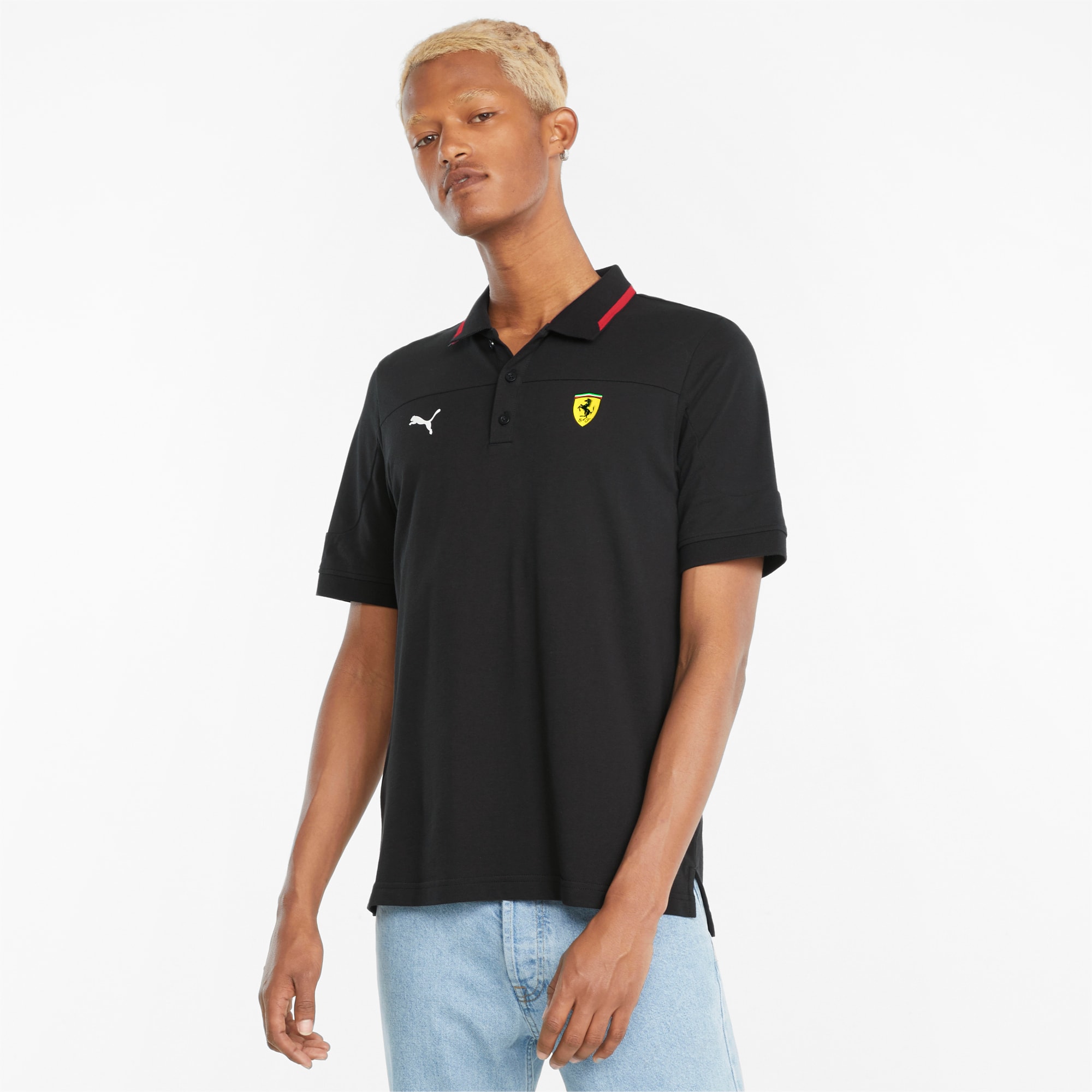 Puma Scuderia Ferrari Race Polo Noir - Vêtements Polos manches