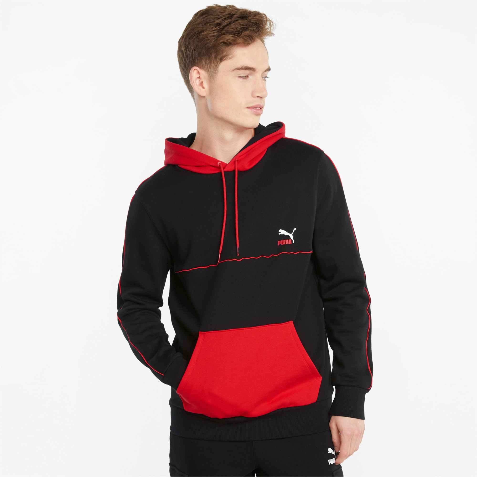 puma hoodie red and black