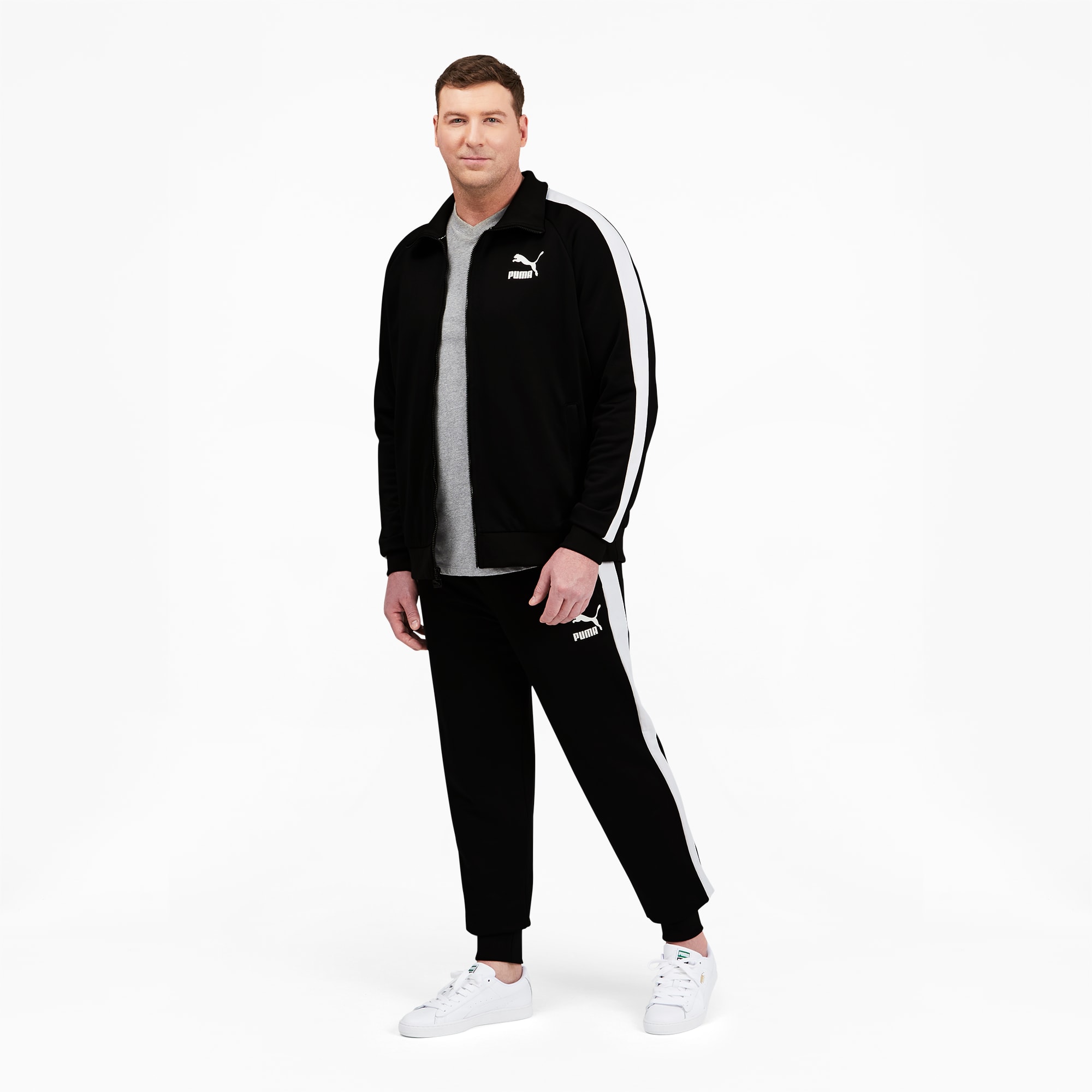 Puma t7 grey tracksuit hotsell