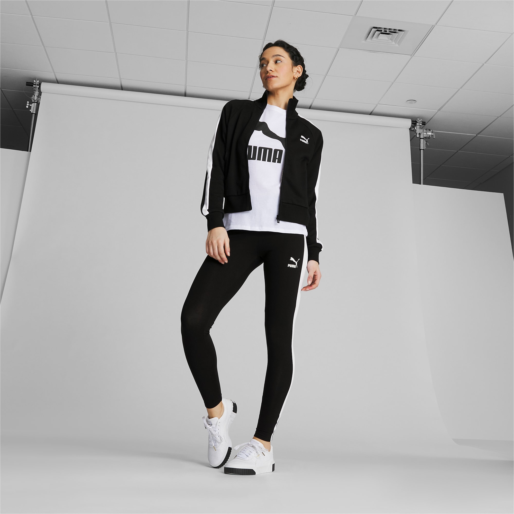 PUMA T7 All Over Print Track Jacket Light Sand XS at  Women's  Clothing store
