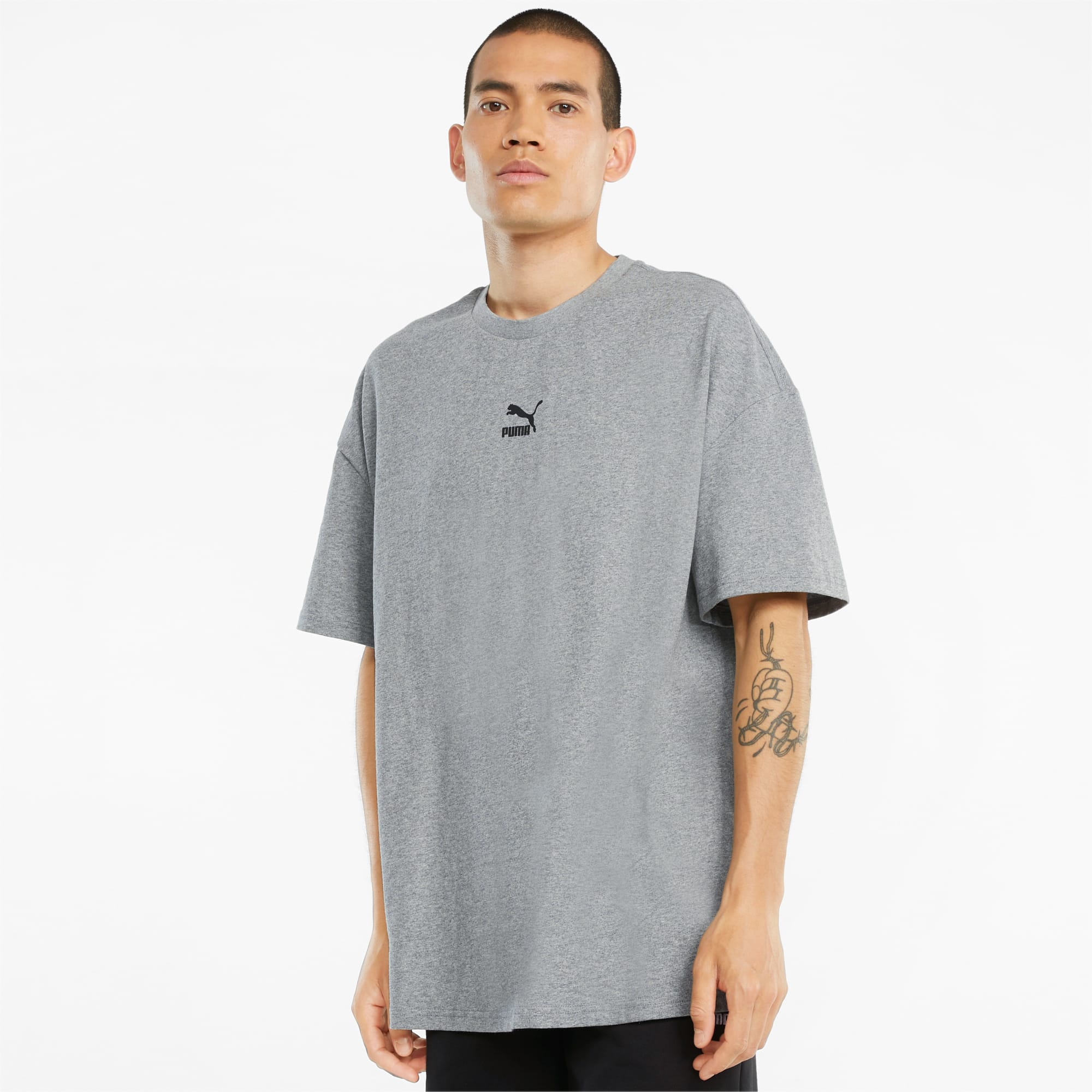 Classics Men's Boxy Tee, Medium Gray Heather, large-SEA