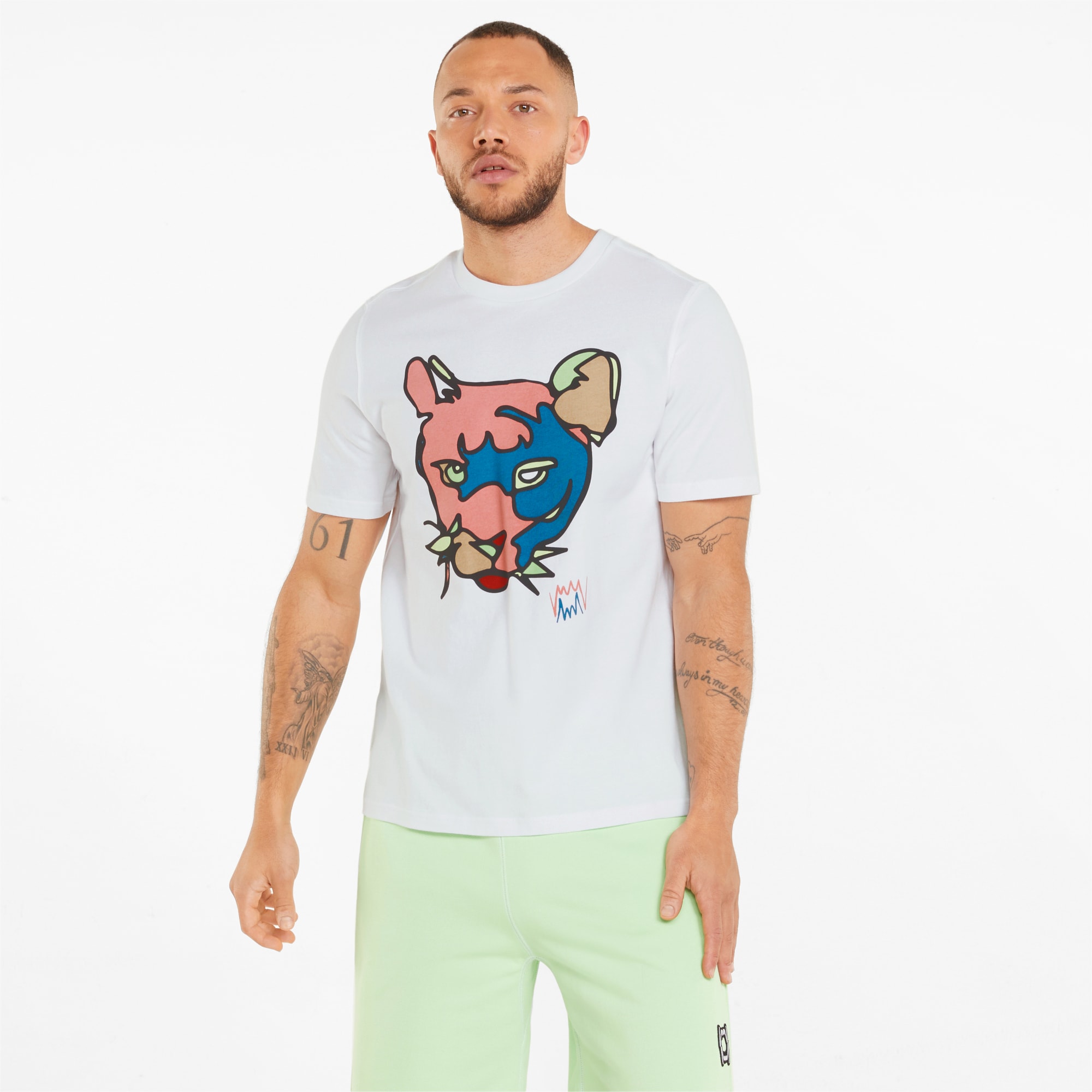 4th Quarter Men's Basketball Tee, Puma White-Rosette, large-SEA