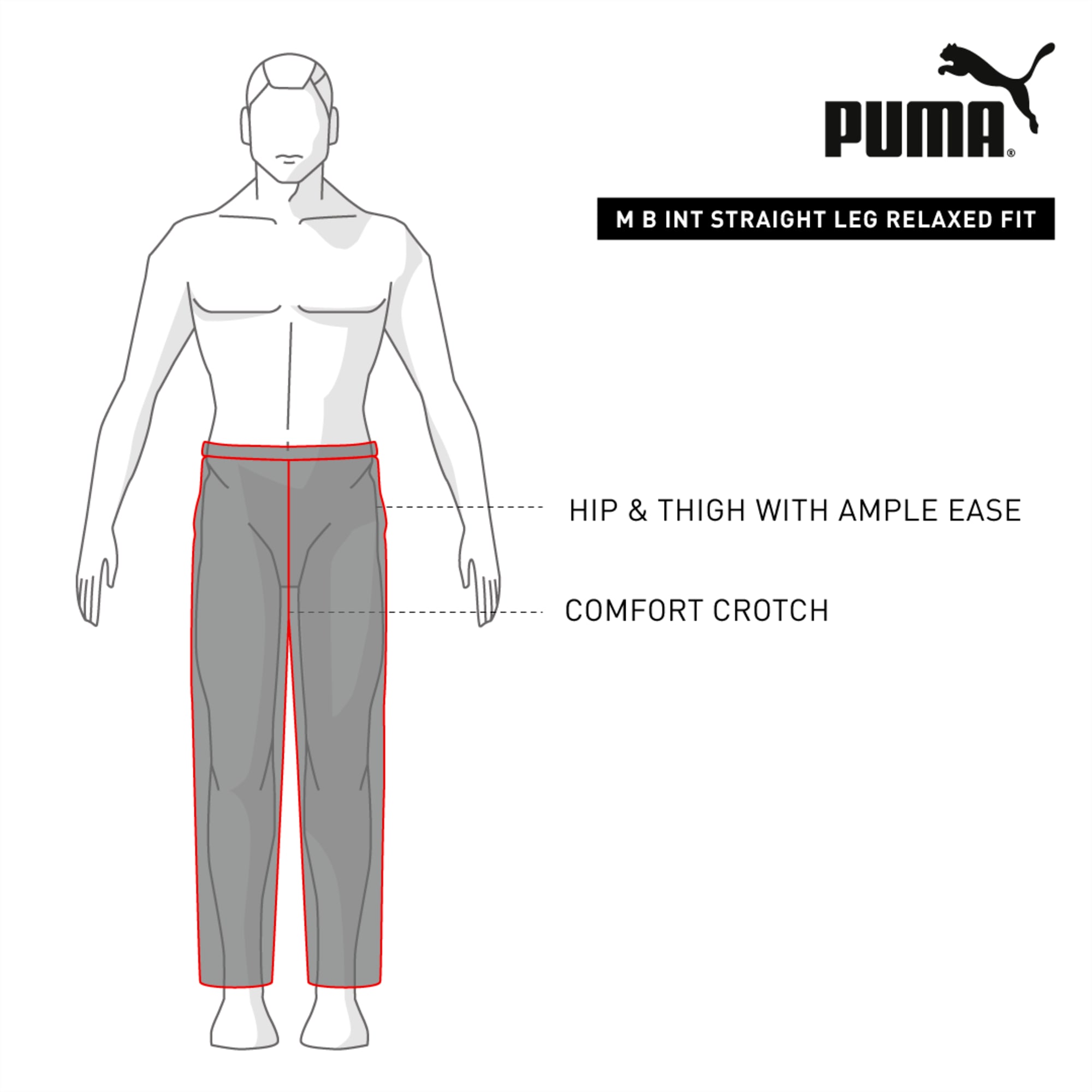 Puma sweatpants size chart discount