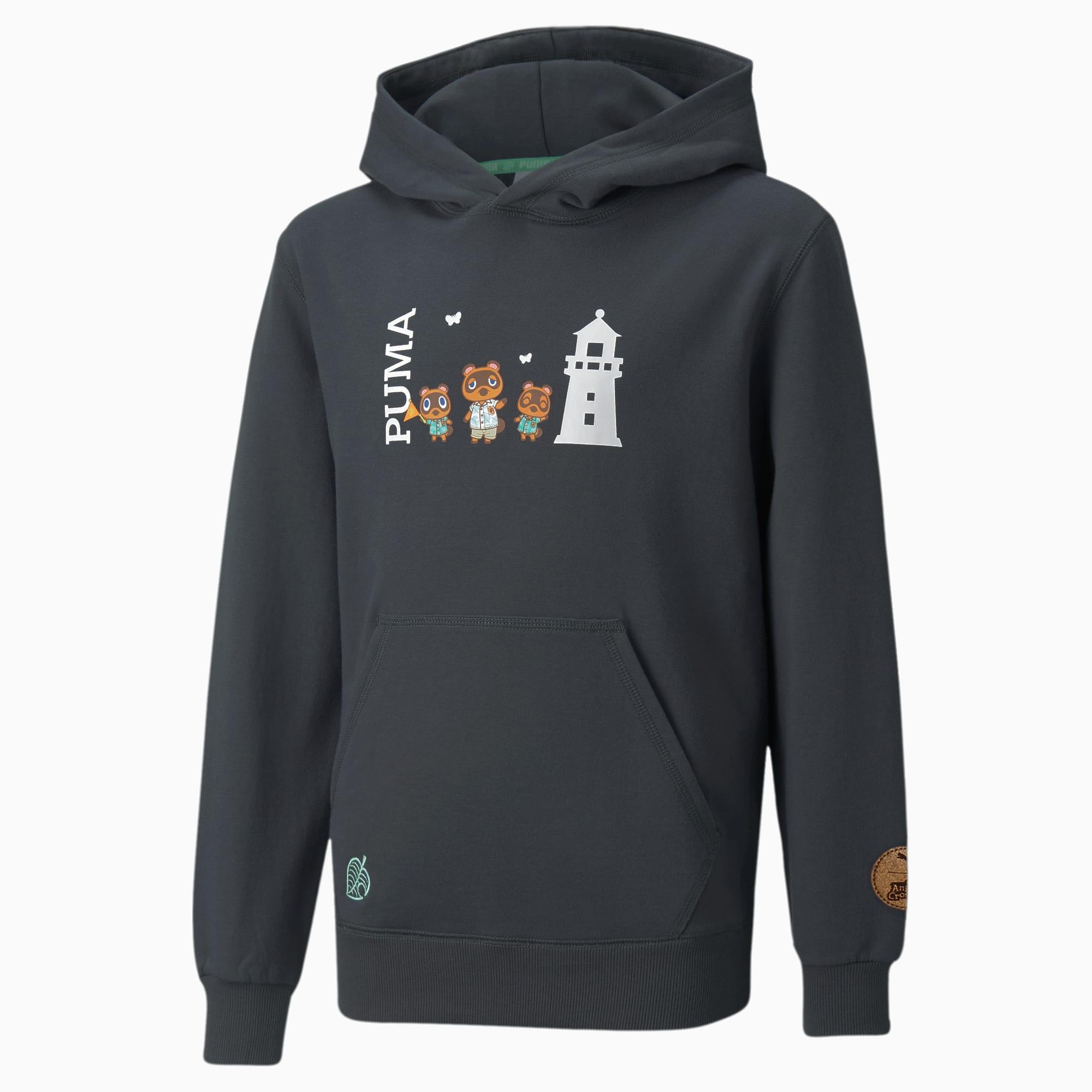 PUMA x Animal Crossing™: New Horizons Kids' Hoodie, Phantom Black, extralarge