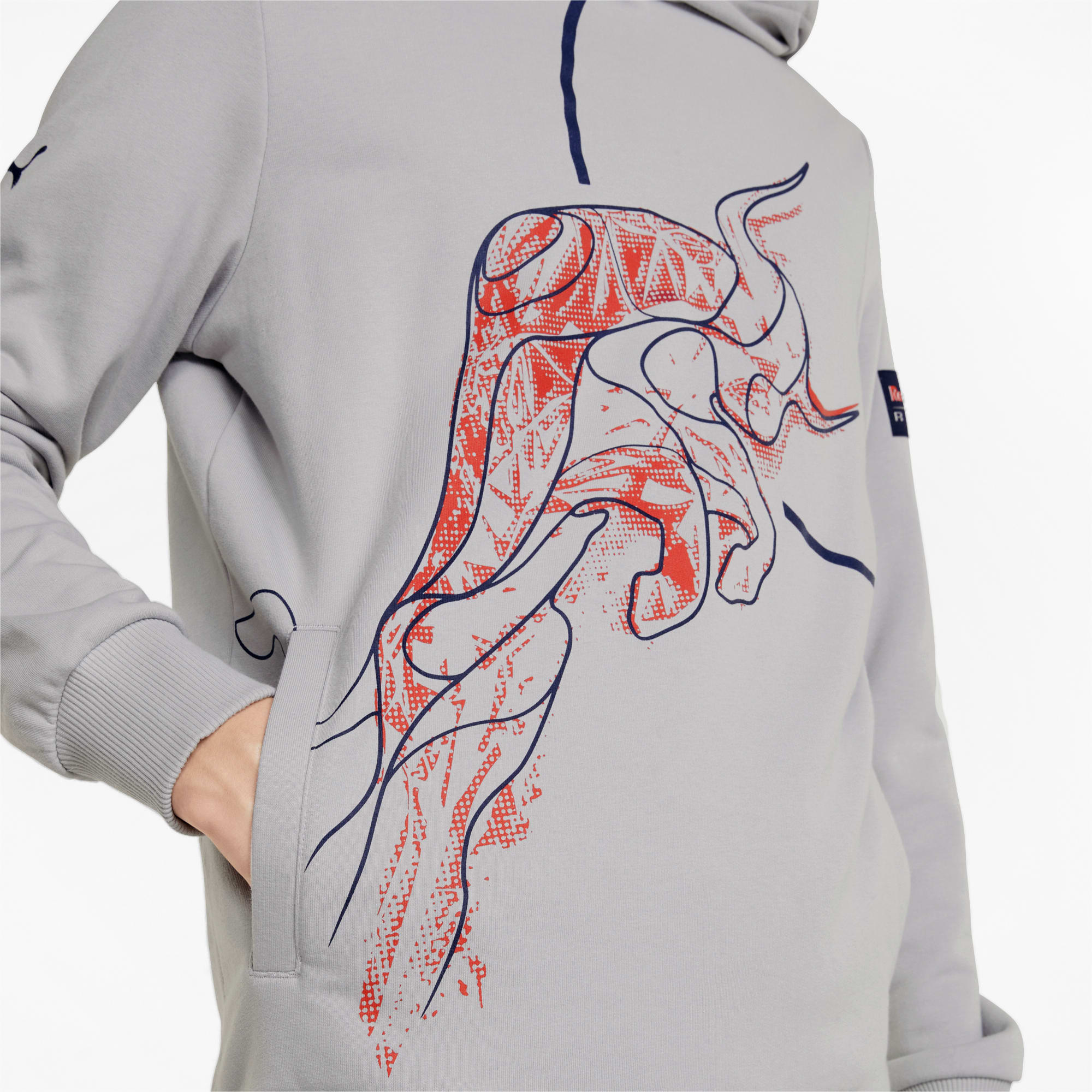 人気No.1 533263-02 PUMA フーディー レッドブルレーシング グレイ 2022 ダイナミックブル ジャージ、スウェット