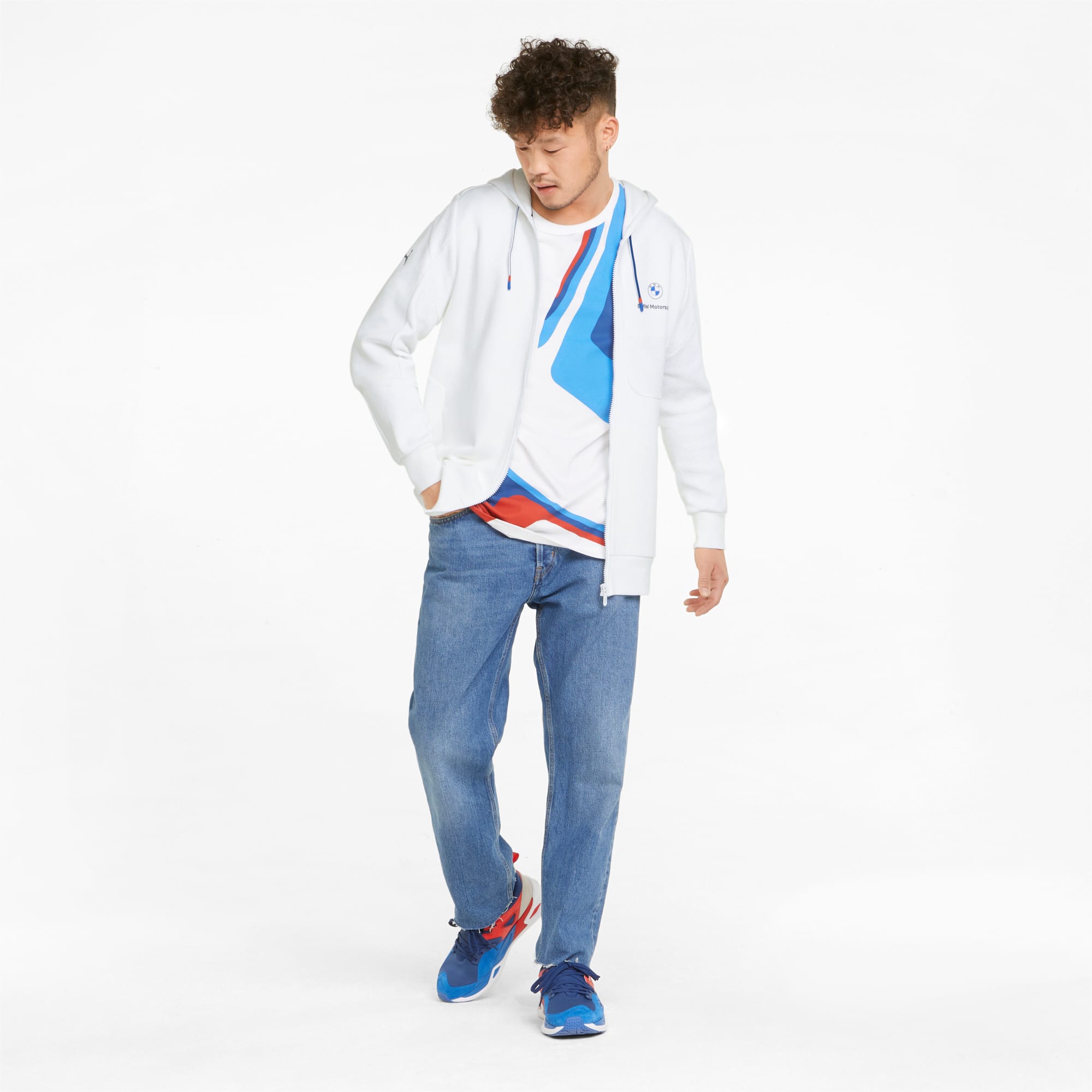 Fd Bmw Msc Trk Veste Survêtement Homme PUMA BLANC pas cher - Vestes de survêtement  homme PUMA discount