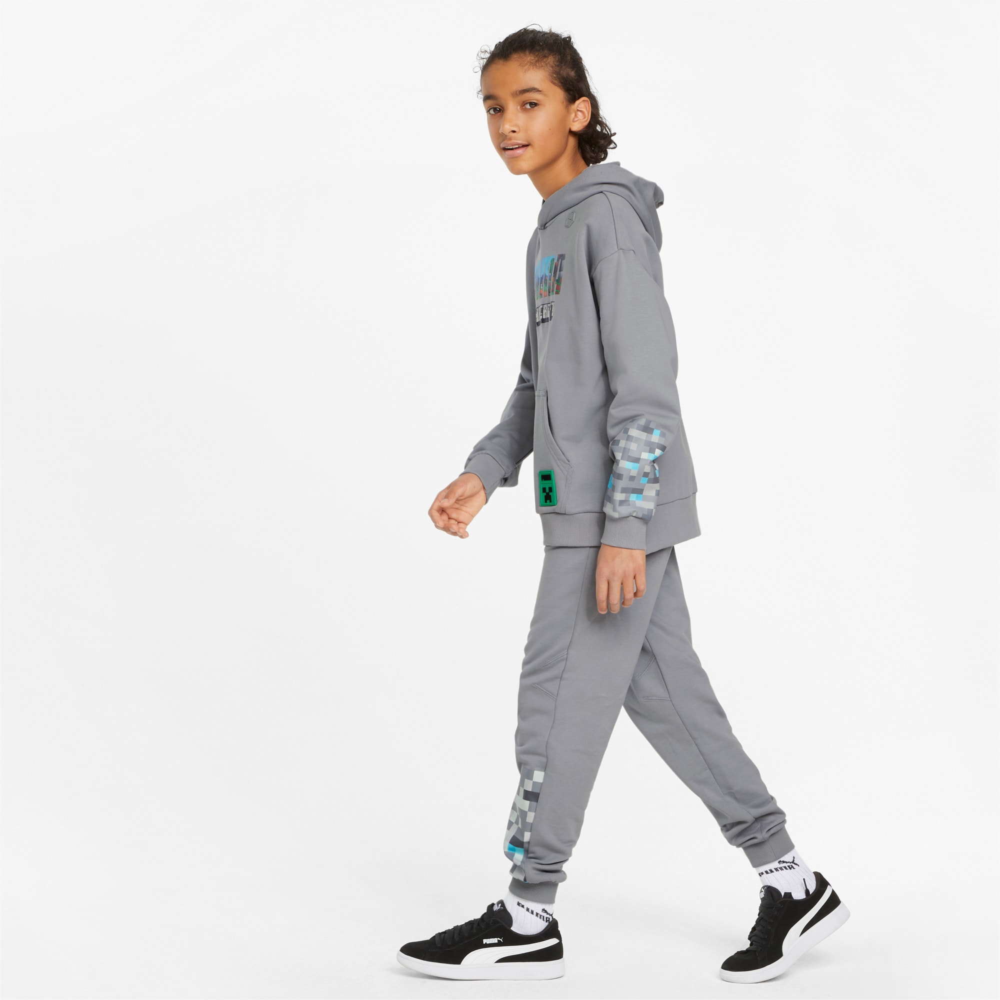 Puma grey sale hoodie junior