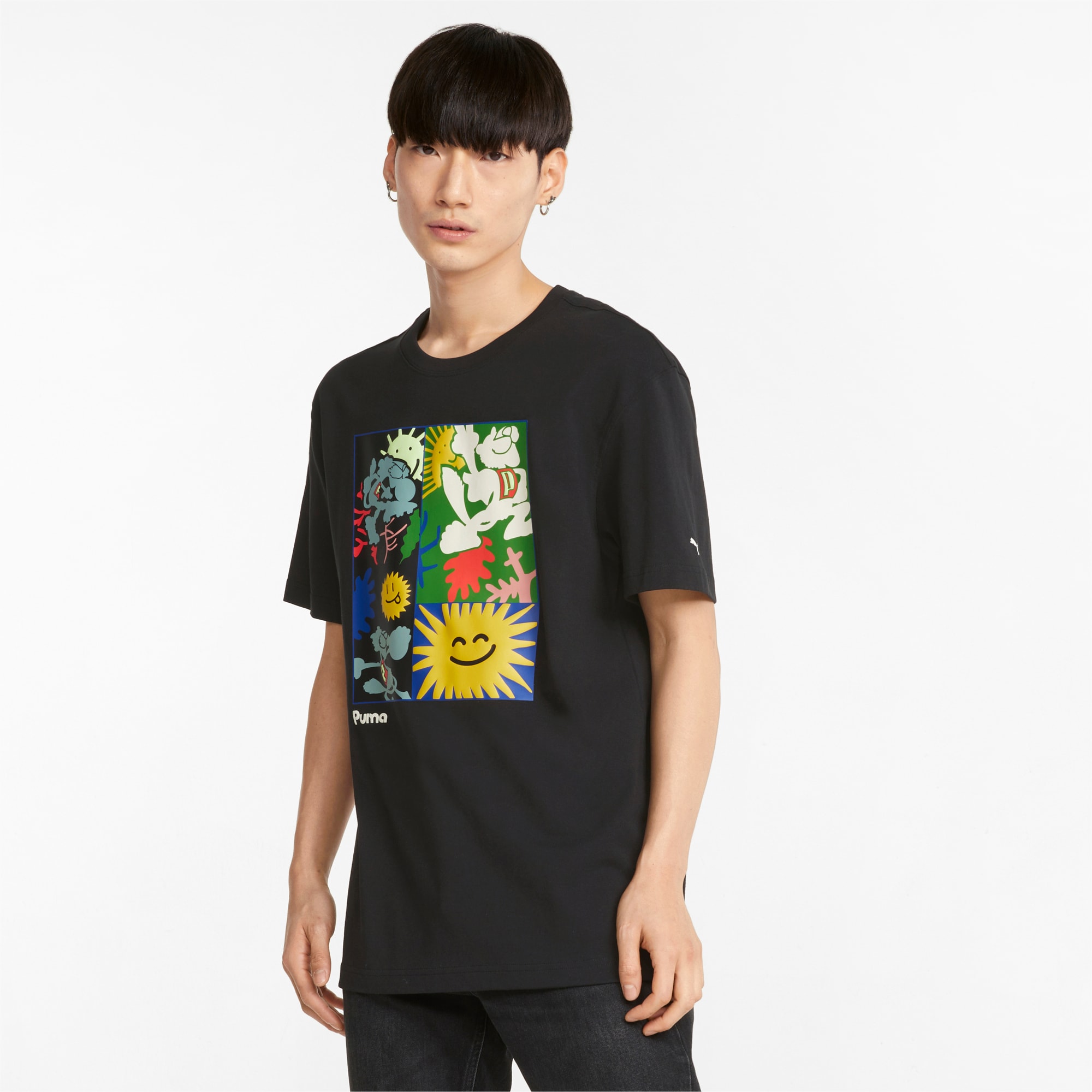Adventure Planet Graphic Men's Tee, Puma Black, large-SEA
