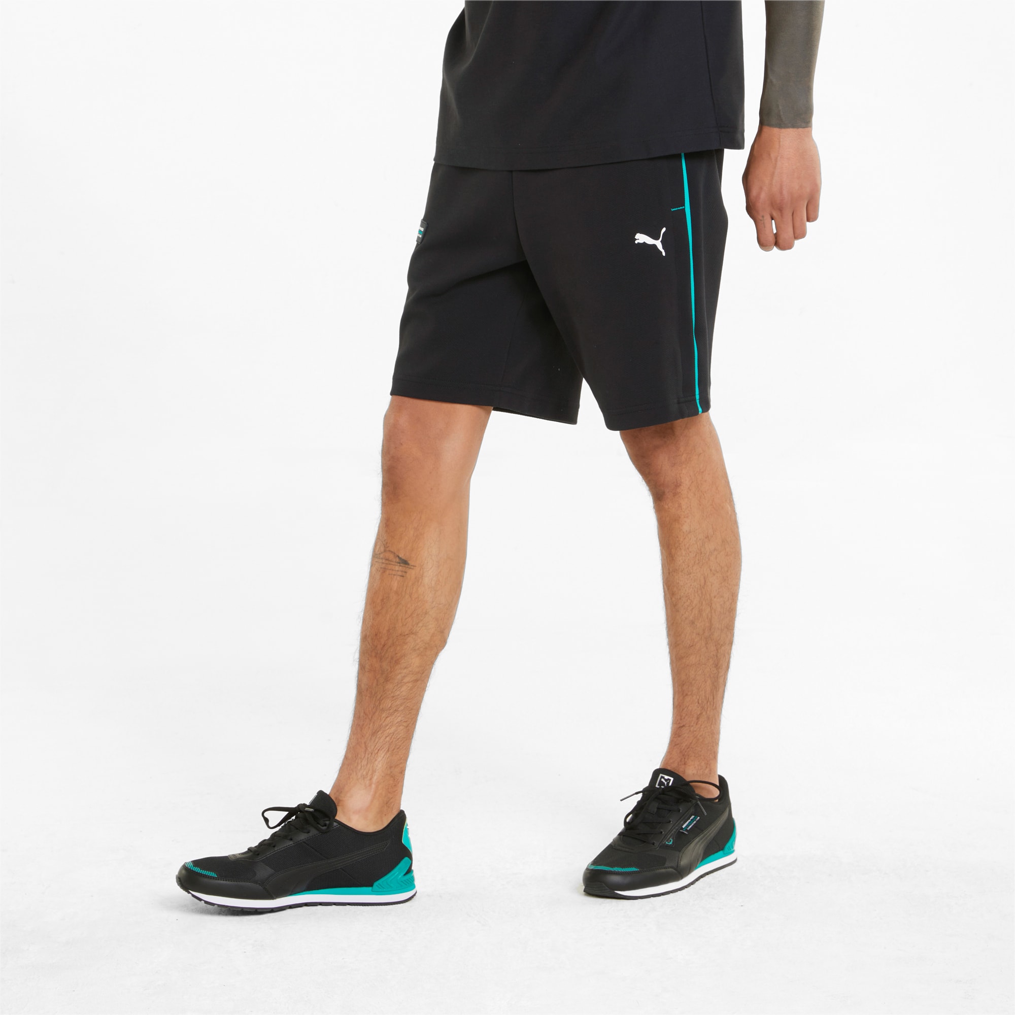 Mercedes F1 Men's Sweat Shorts | Puma Black | PUMA Friends