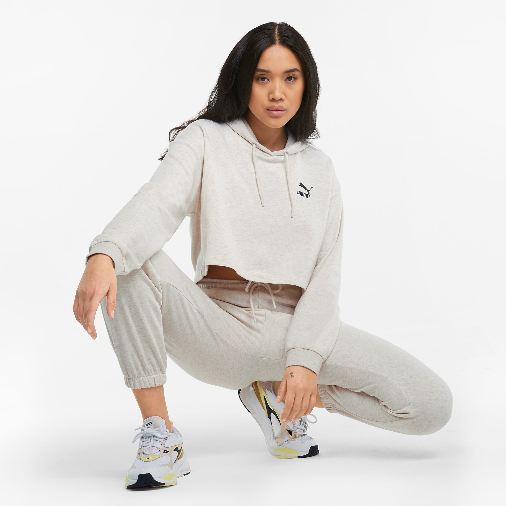Cropped Women's Hoodie | Oatmeal | PUMA