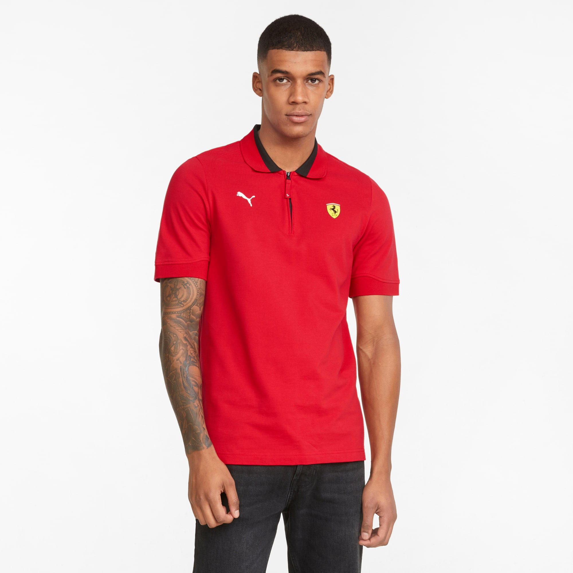 PUMA Homme Scuderia Ferrari pour Homme Polo, Rosso Corsa, S EU : :  Mode