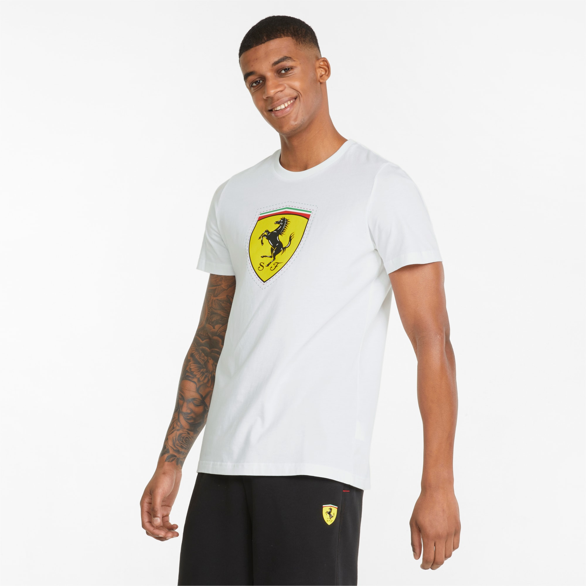 CAMISETA FERRARI MENS STRIPED TEE TALLA S S COLOR 03 BLANCO