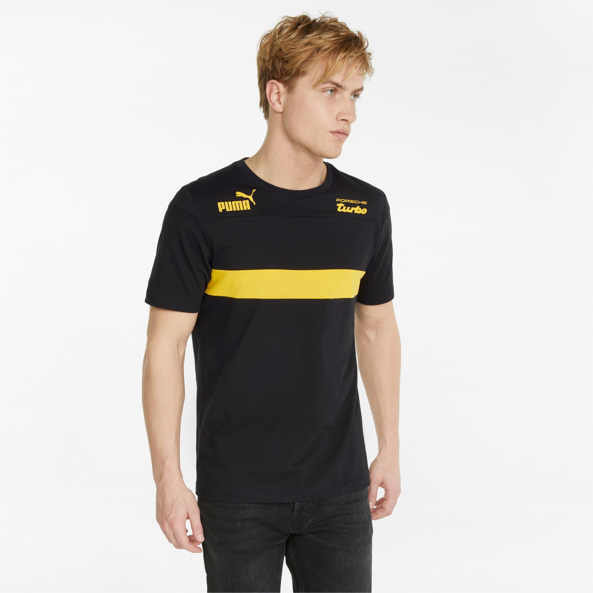 Porsche Legacy SDS Men's Tee, Puma Black, large-SEA