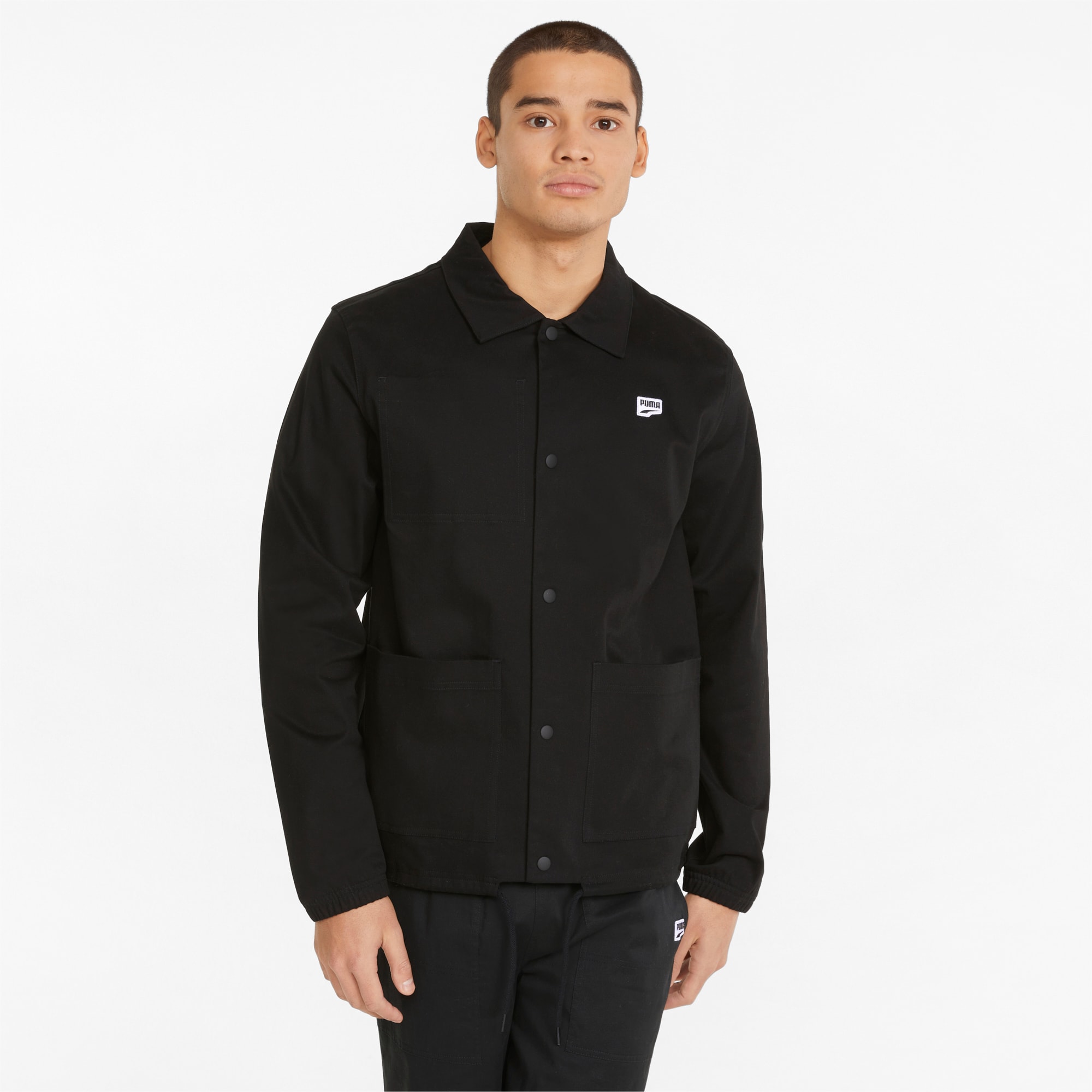 Downtown Men's Coach Jacket | Puma Black | PUMA Shop All Puma | PUMA