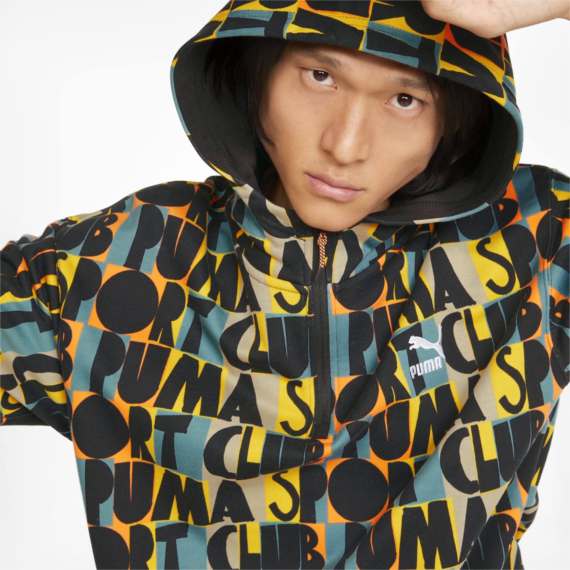 Puma short sleeve hoodie deals