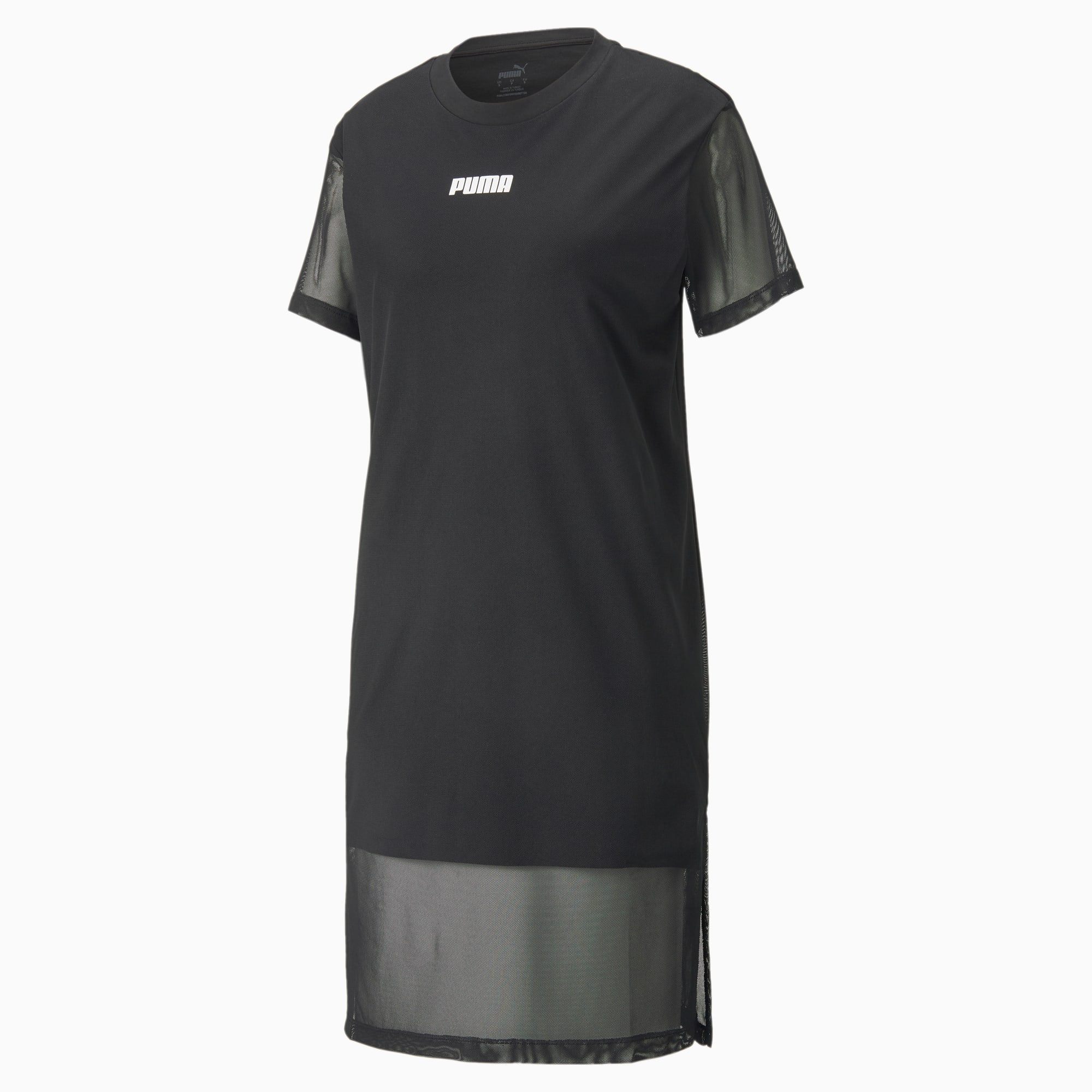 Mesh Detail Women's Dress | Puma Black