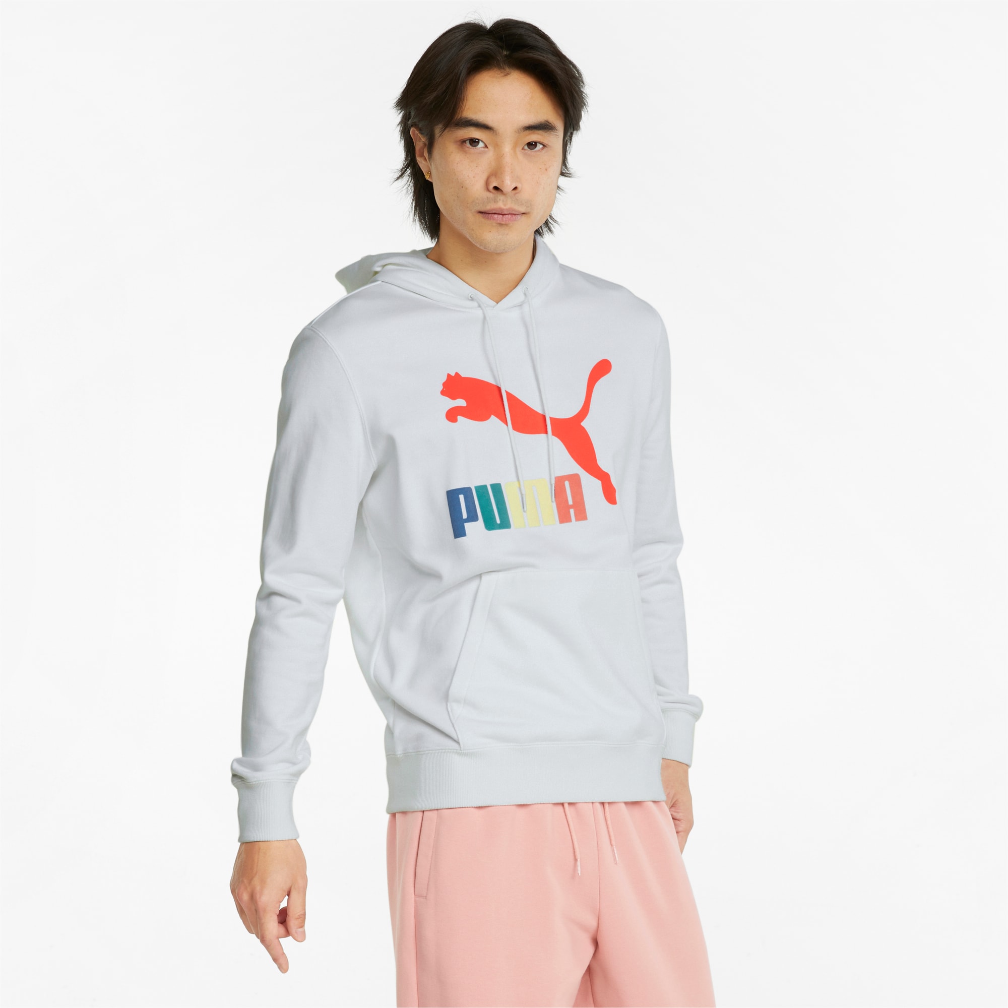 Puma white hoodie mens best sale