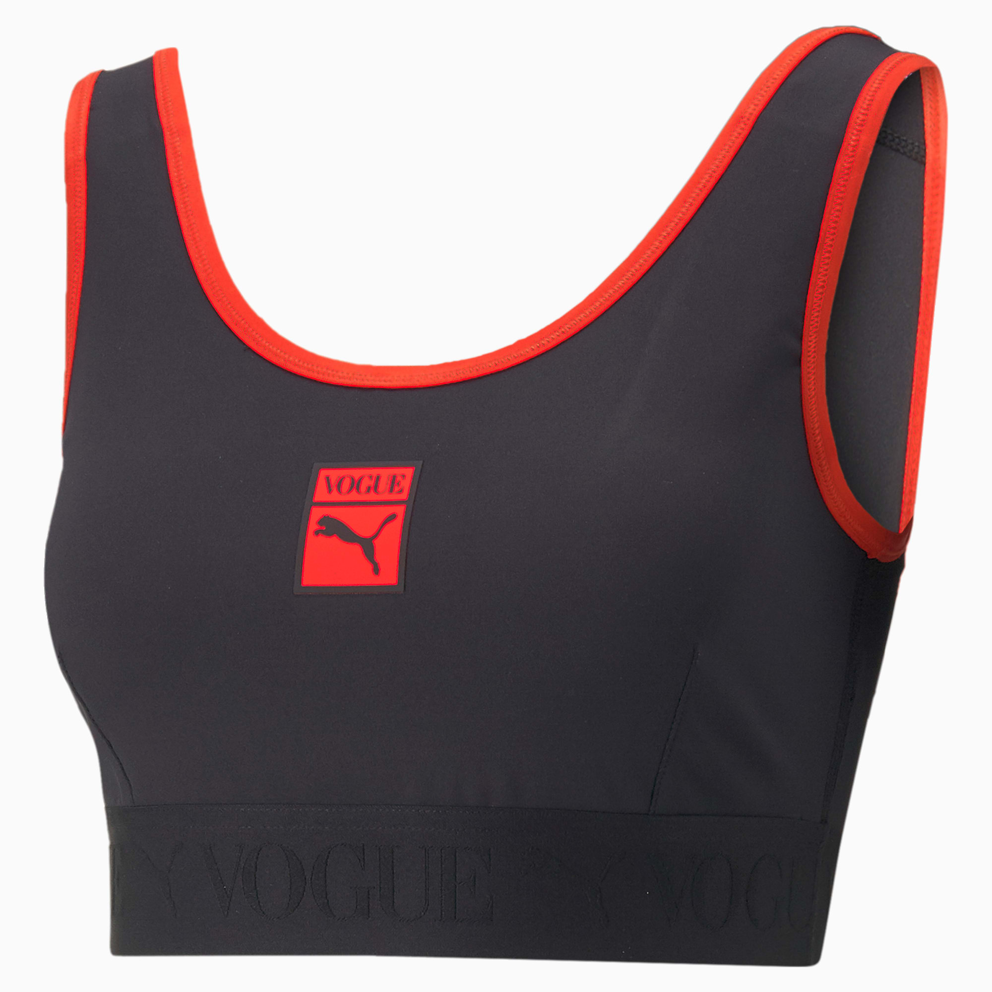Red puma sports bra best sale