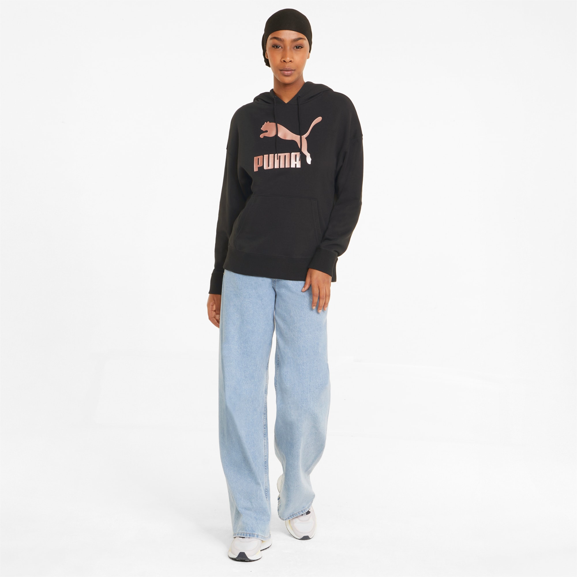 Puma women's classics logo t7 hoodie hot sale