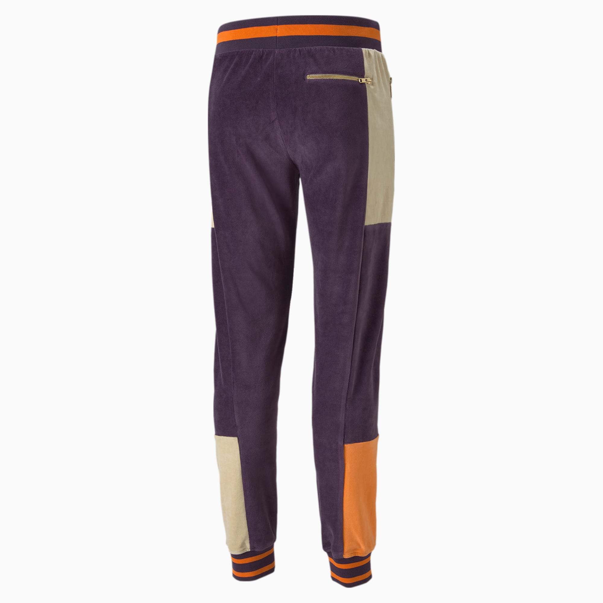 PUMA Men's Gold Trimmed Velour Track Pants