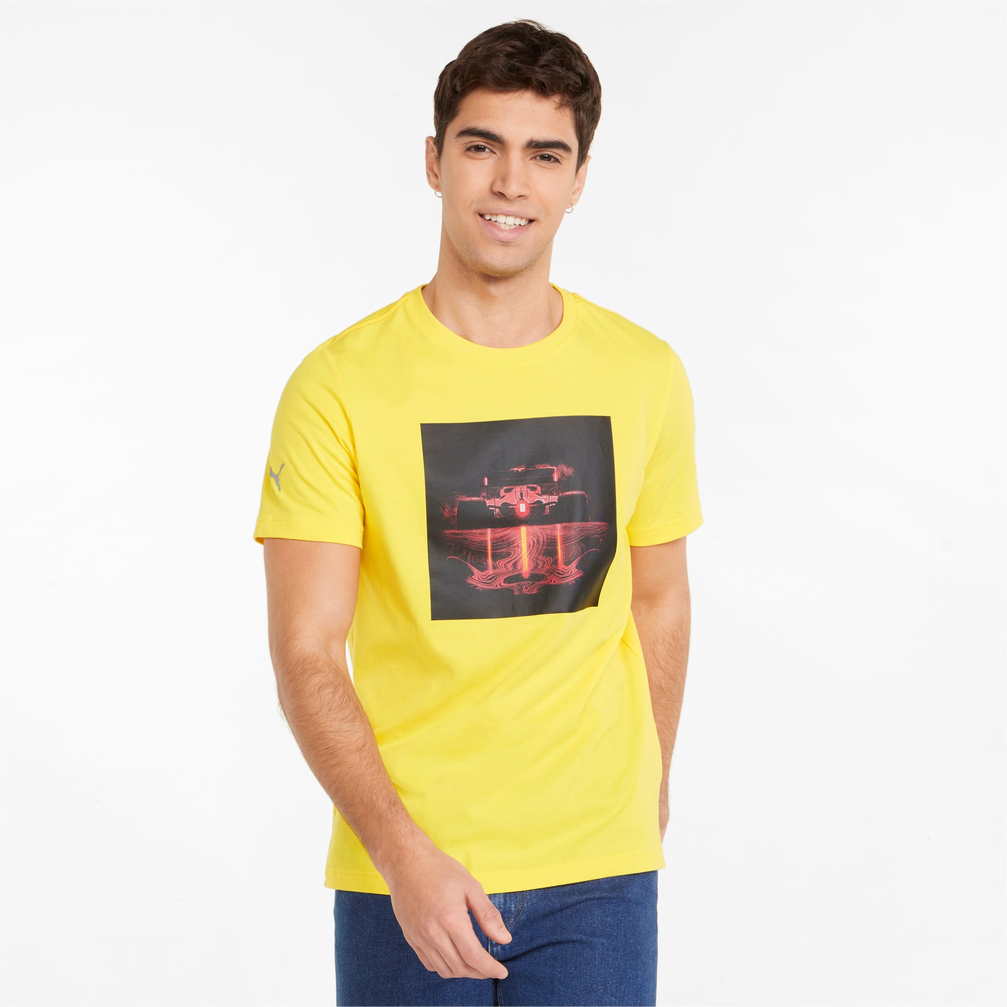 Puma ferrari shop yellow t shirt