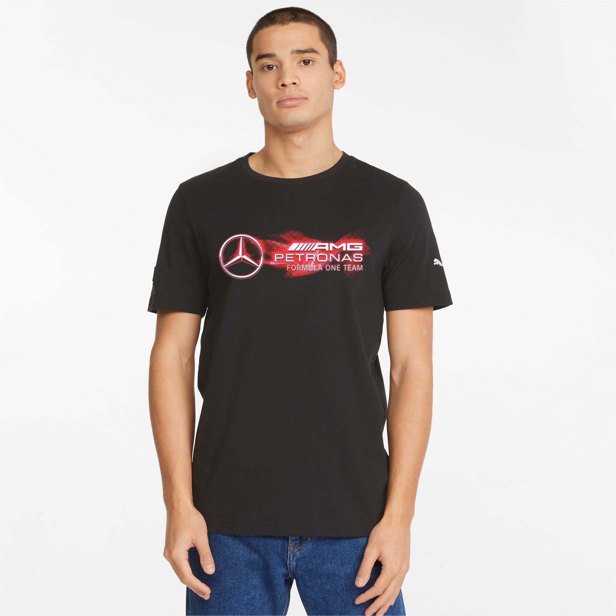 Mercedes AMG Petronas F1 Nightride Men's T-Shirt | Puma Black | PUMA 남성 ...