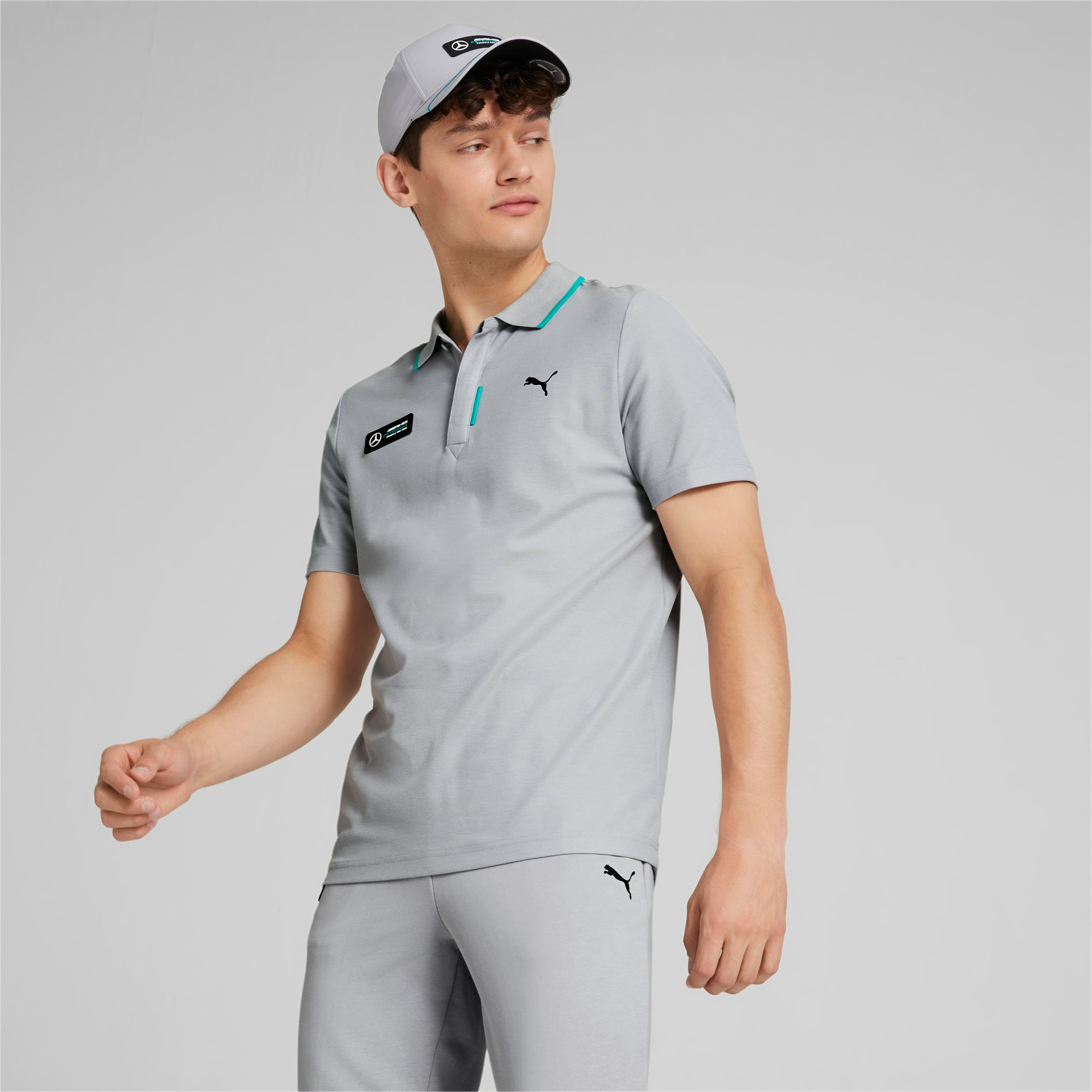 PUMA Polo Mercedes-AMG Petronas Motorsport pour Homme, Blanc - Taille XXL