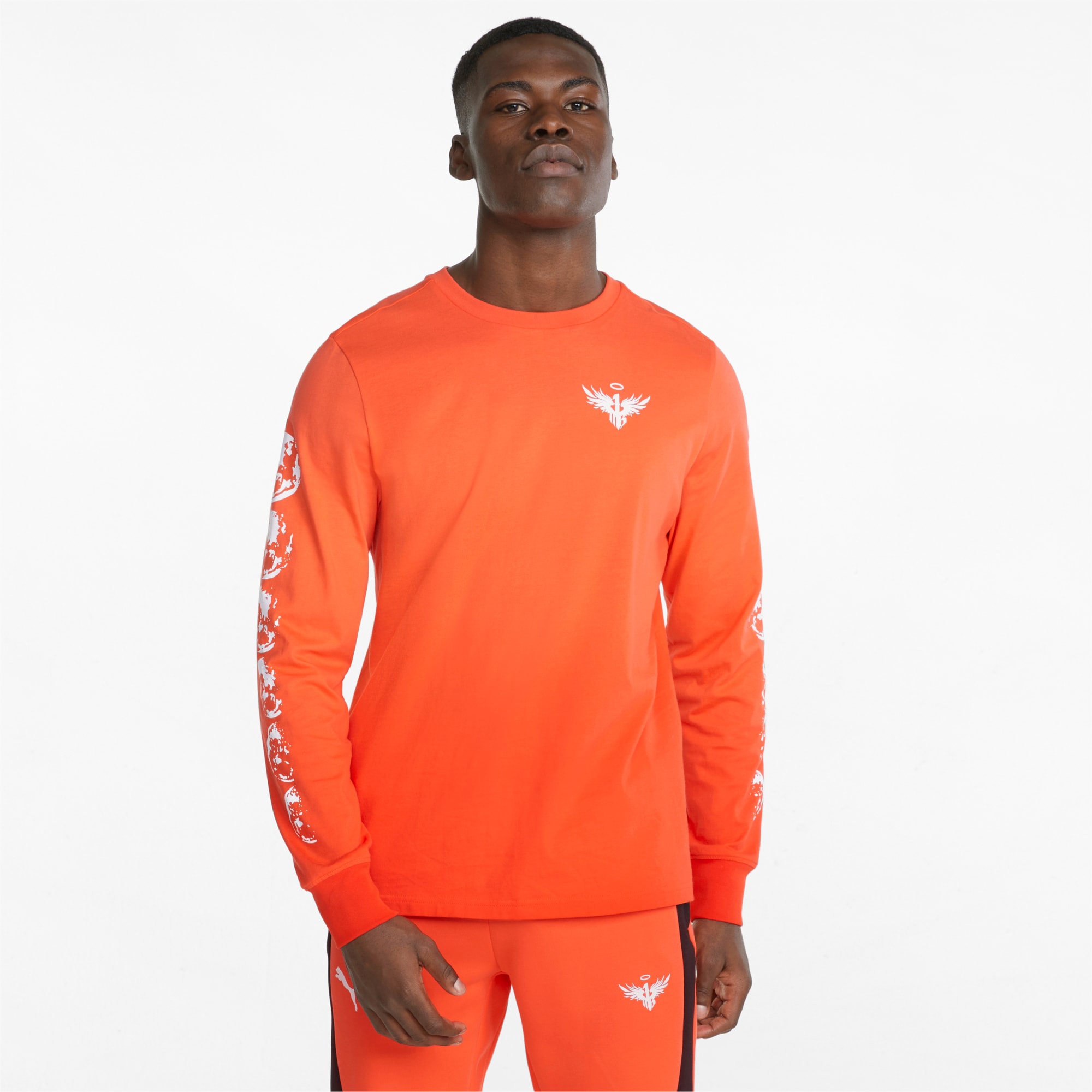 Not From Here Long Sleeve Men's Basketball Tee | Red Blast | PUMA Gift ...