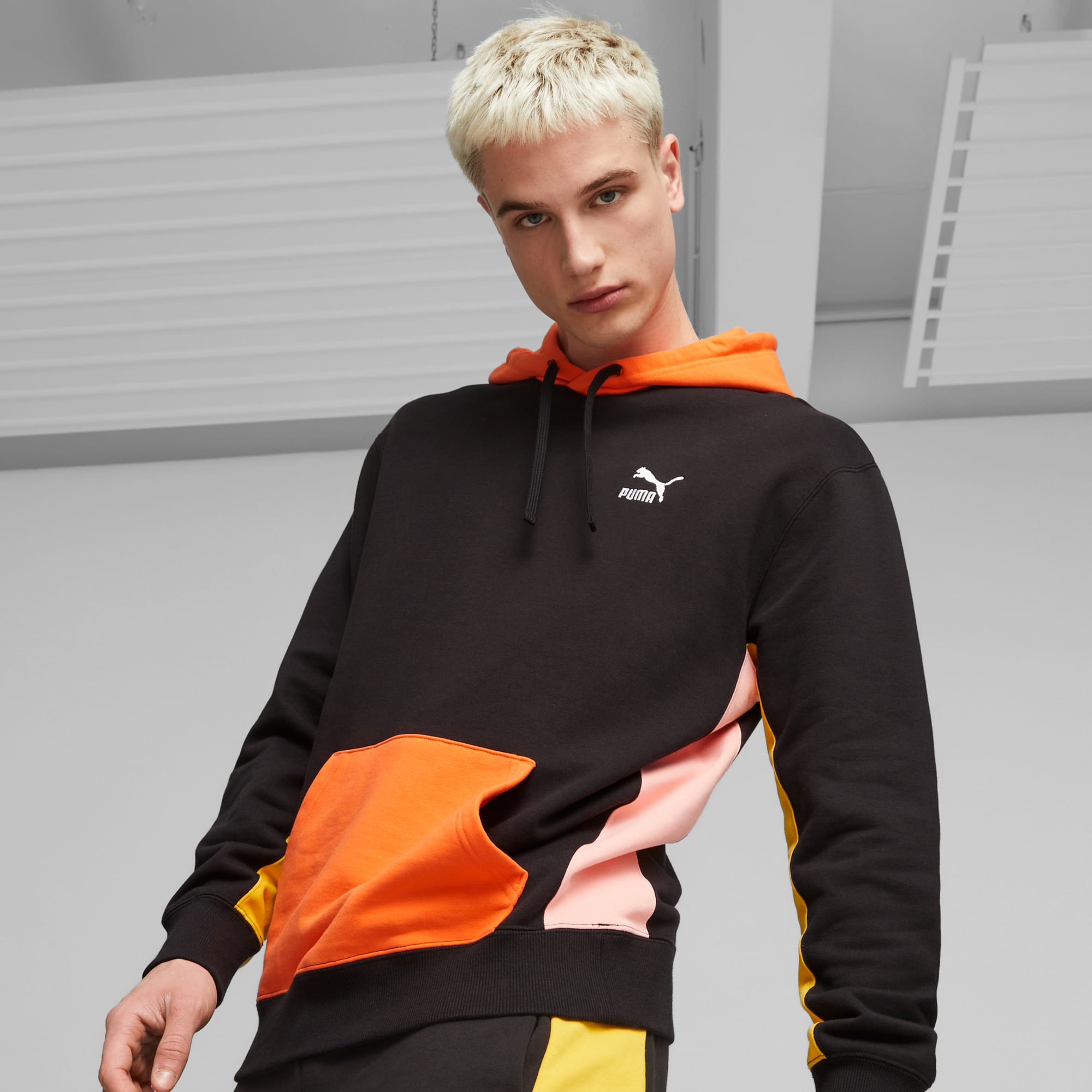 Puma blocked hoodie deals