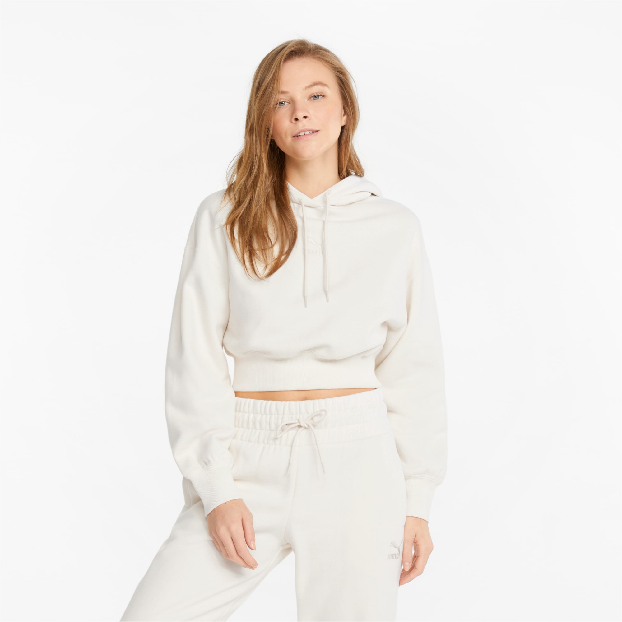 Classics Fleece Crop Women's Hoodie | PUMA