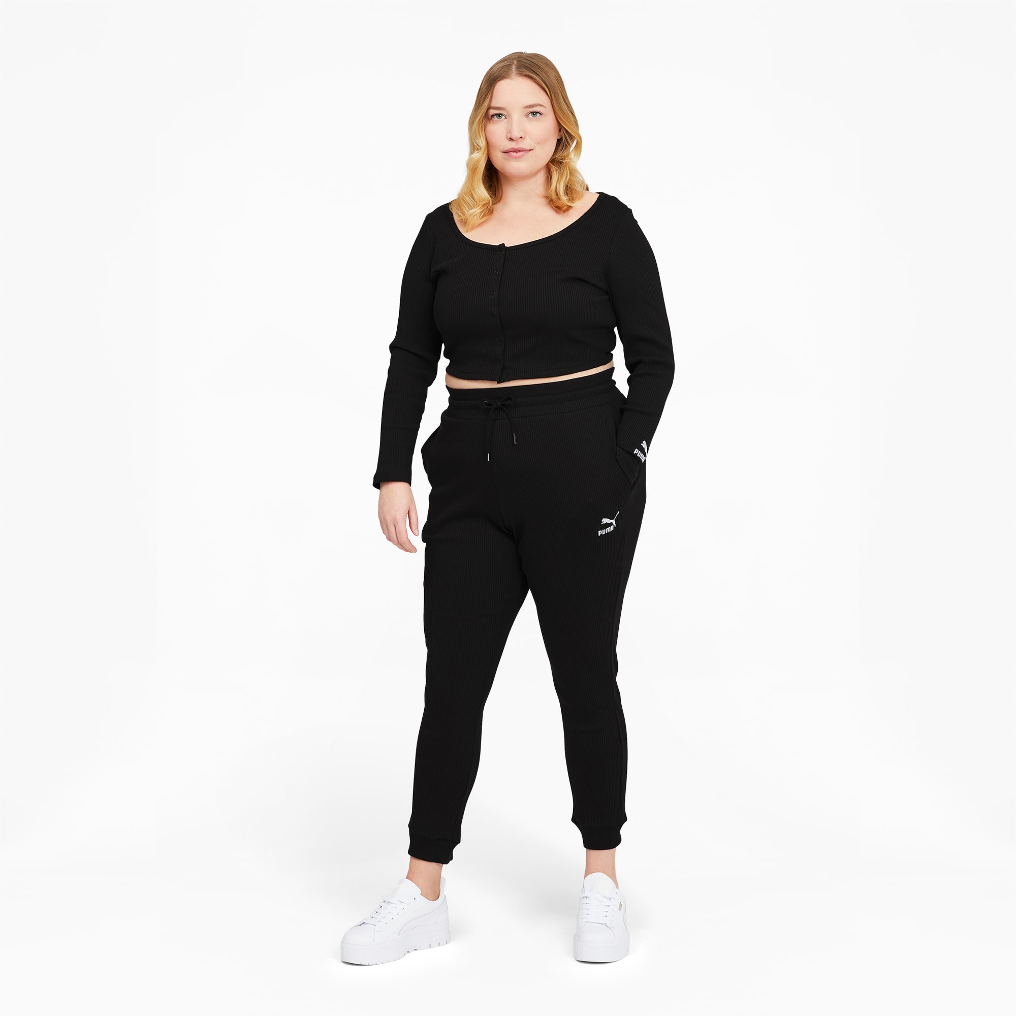 Puma Women's Plus Classics Ribbed Pants