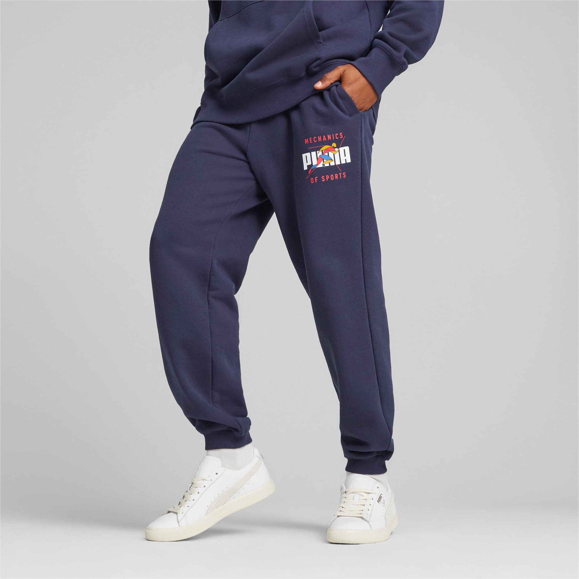 Puma track pants navy clearance