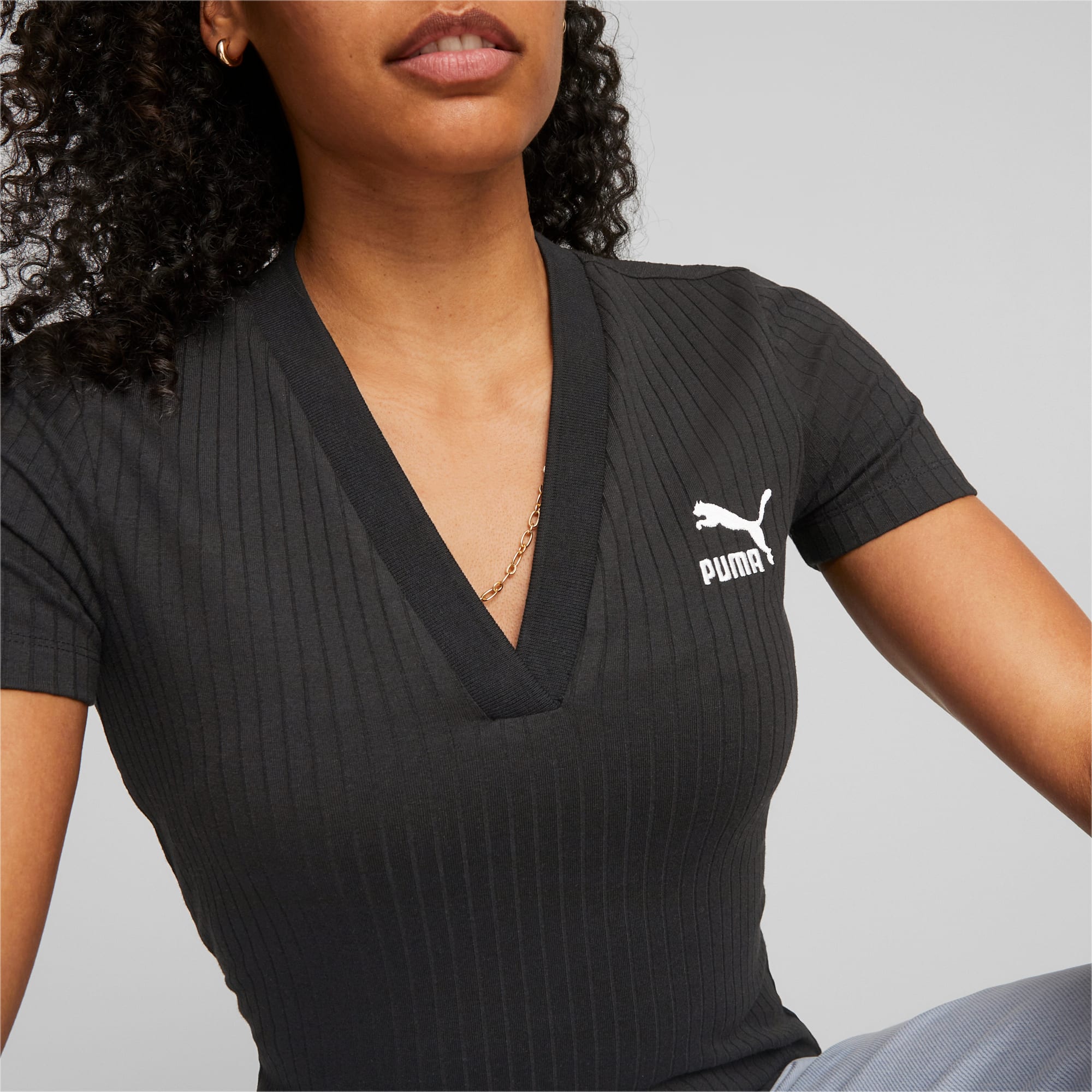 Puma v neck tee shop