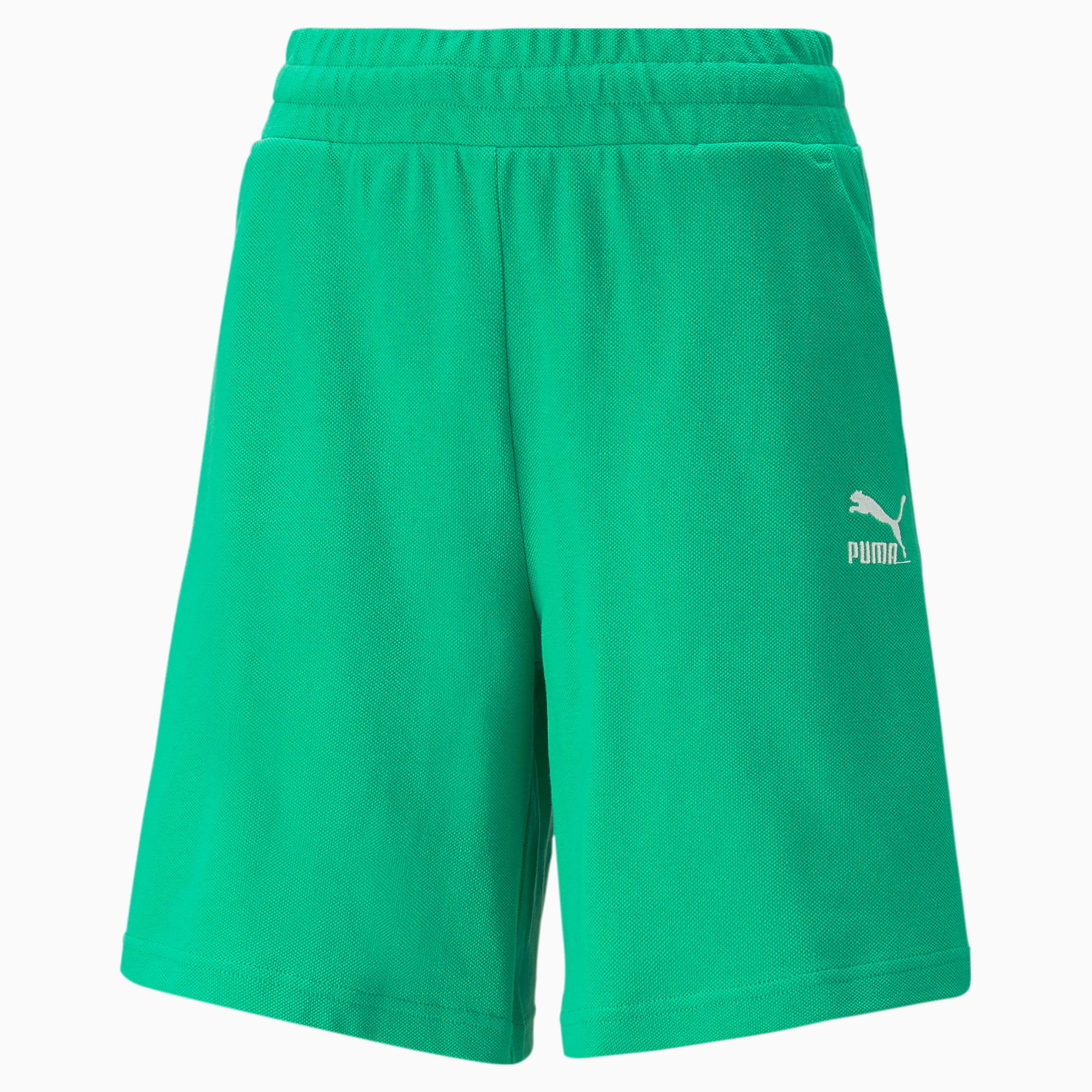 Puma shorts womens green sale