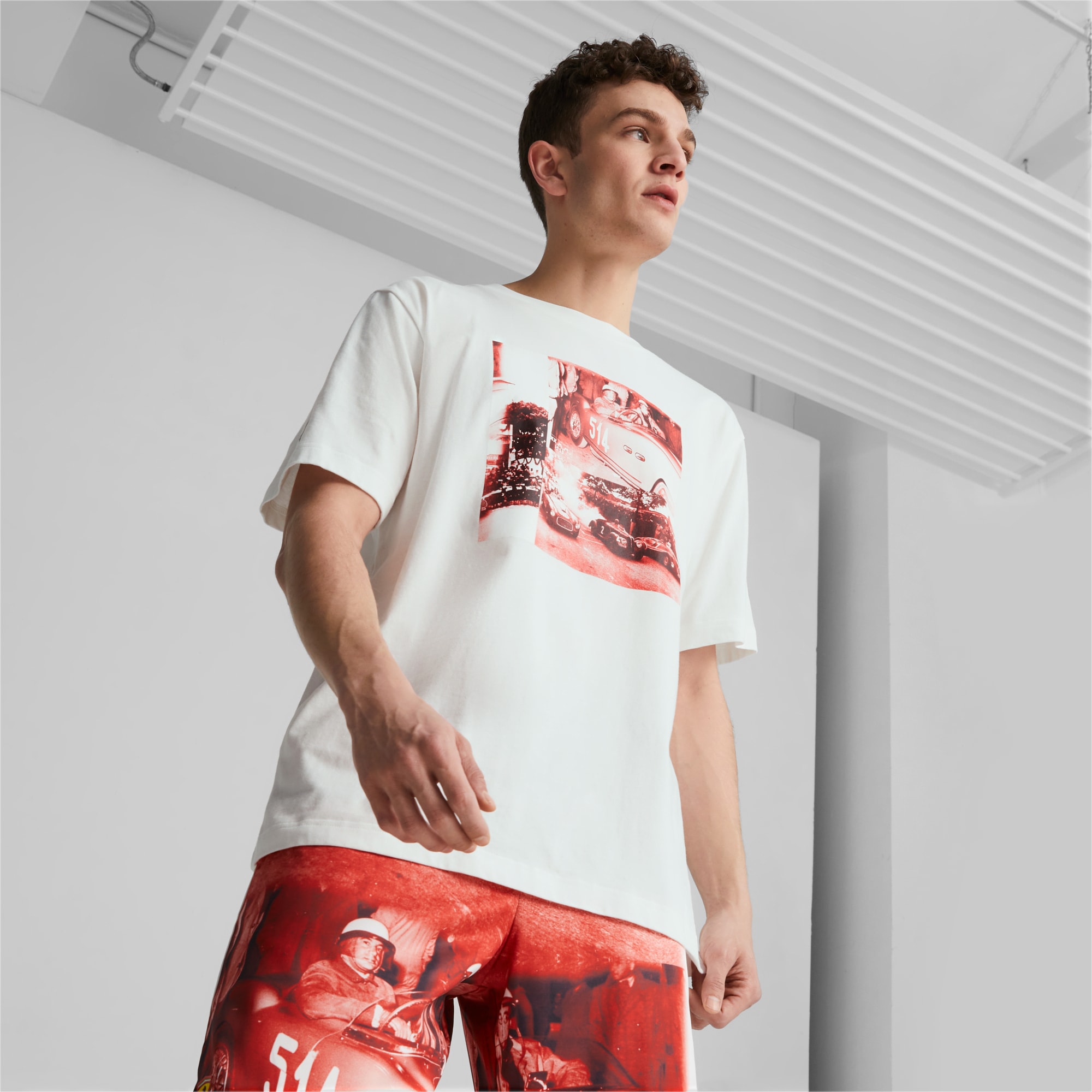 Puma ferrari white online t shirt