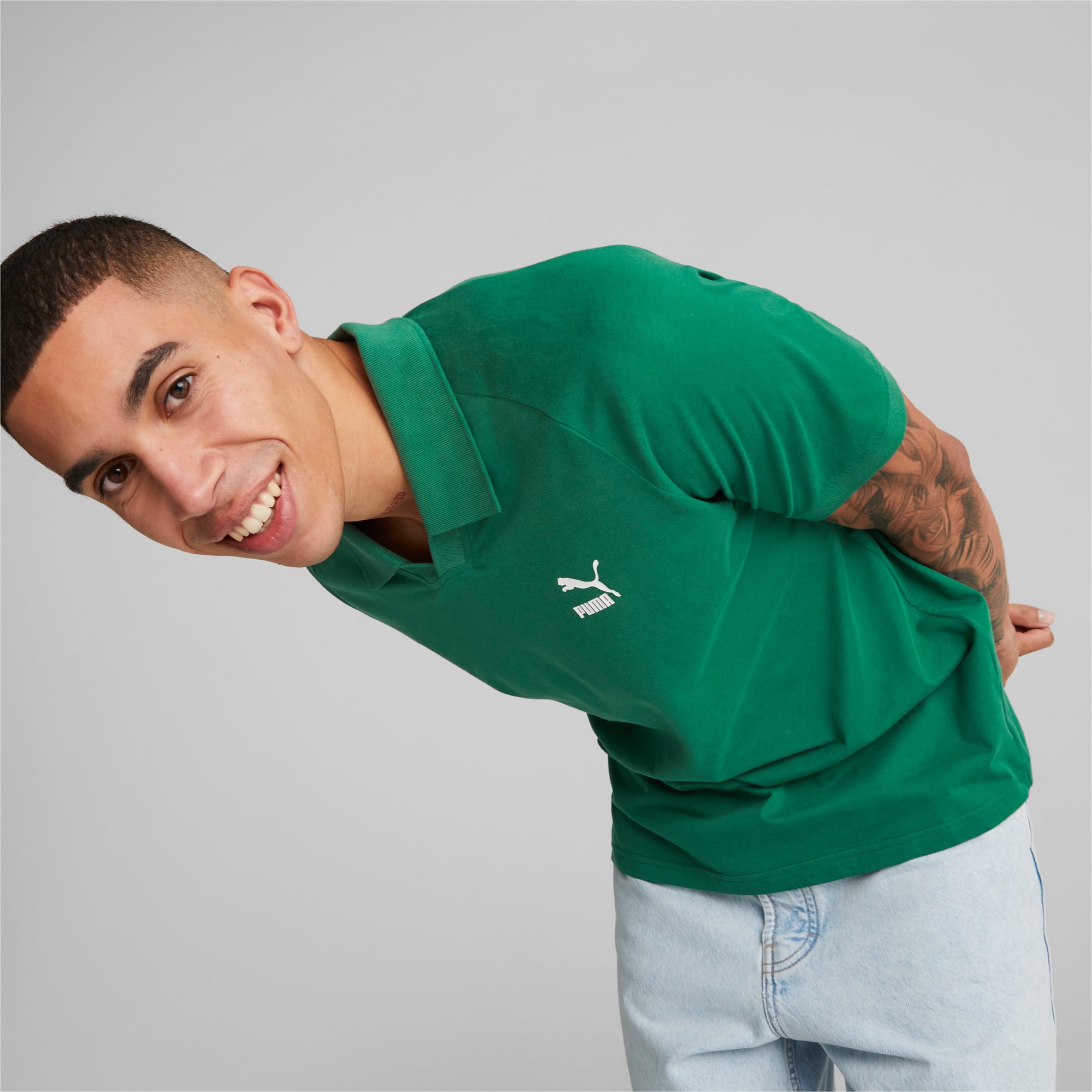 Puma jersey store polo shirt mens