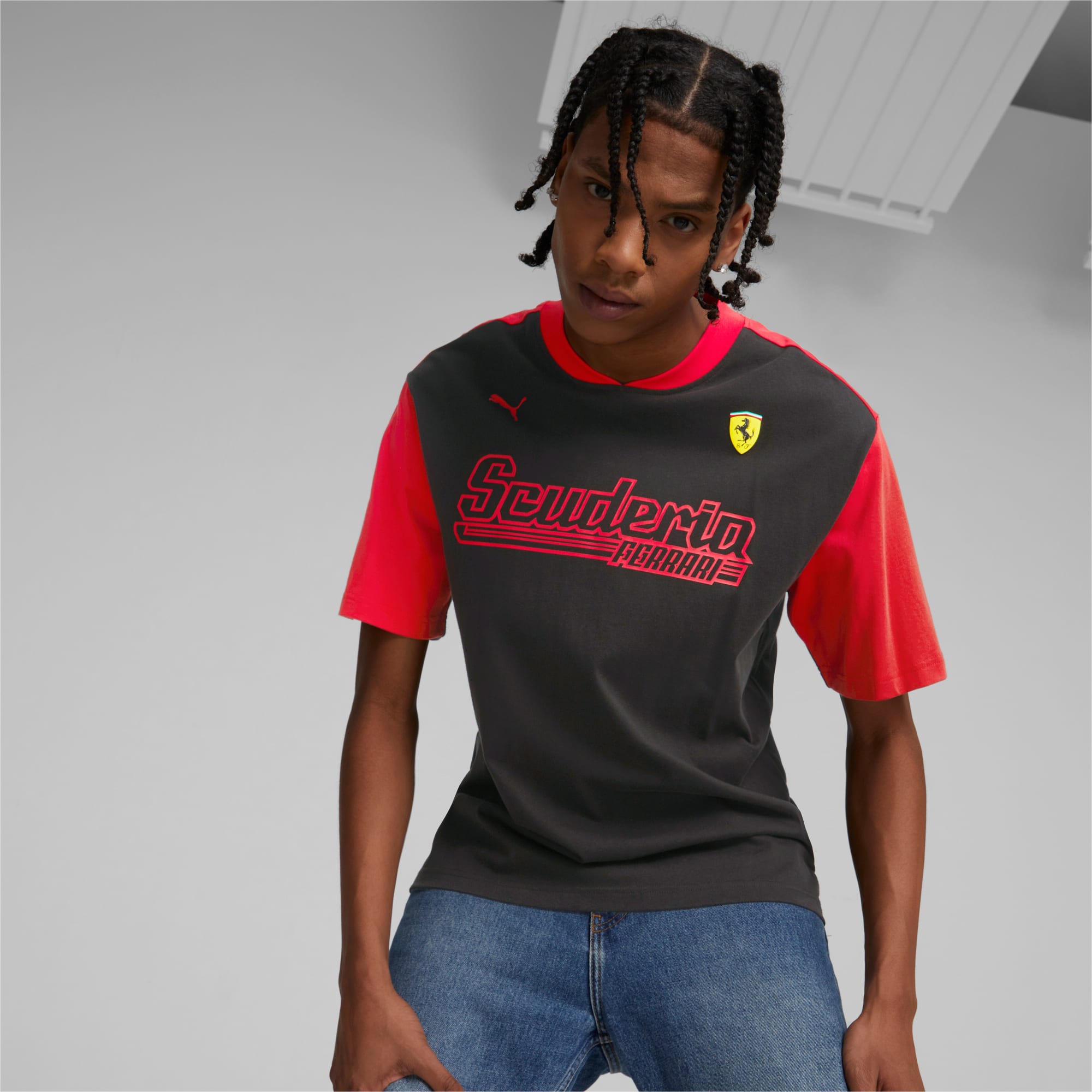 Puma Ferrari Tee Shirt - Black - Mens