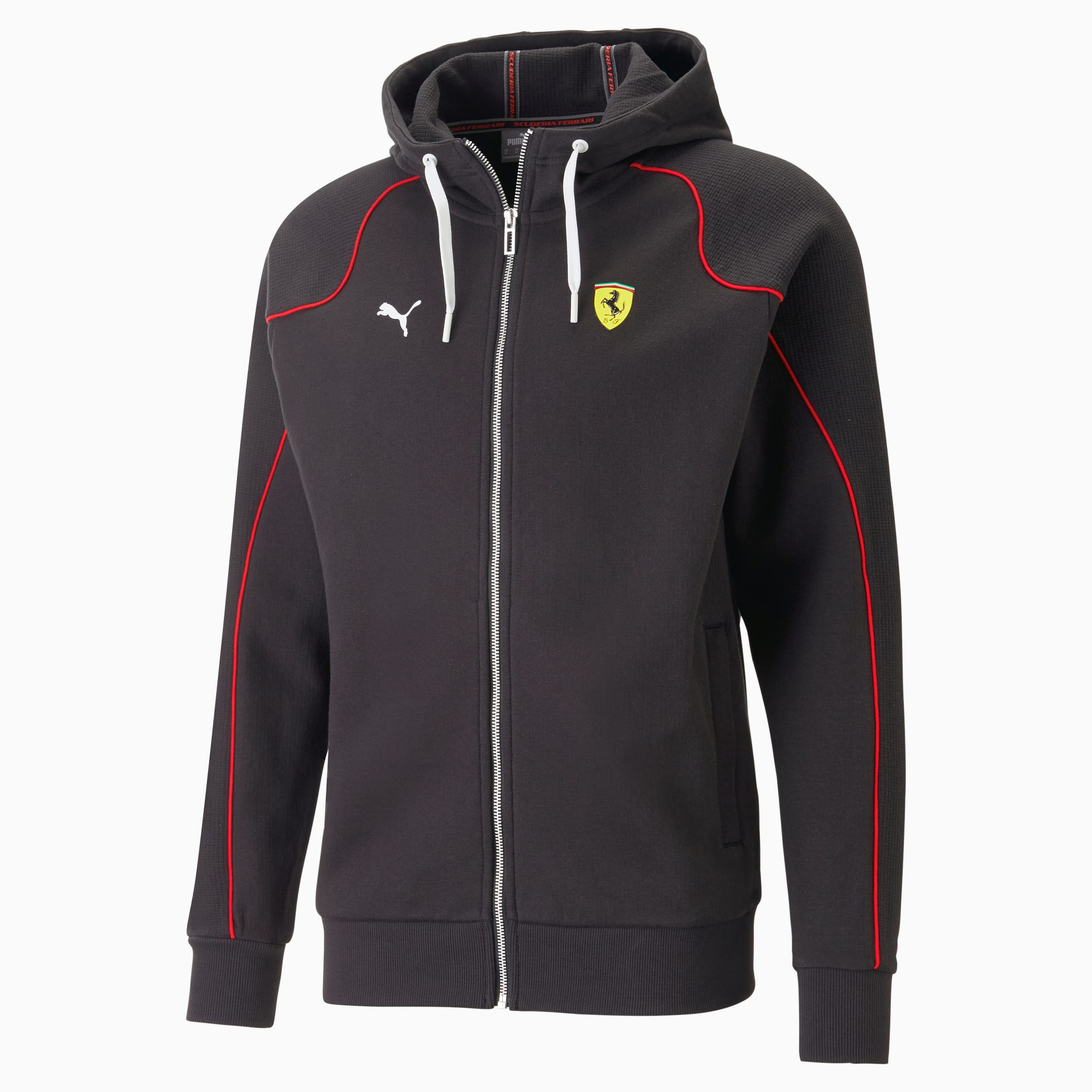 Puma FERRARI RACE BIG SHIELD HOODIE - Felpa con cappuccio - rosso  corsa/rosso 