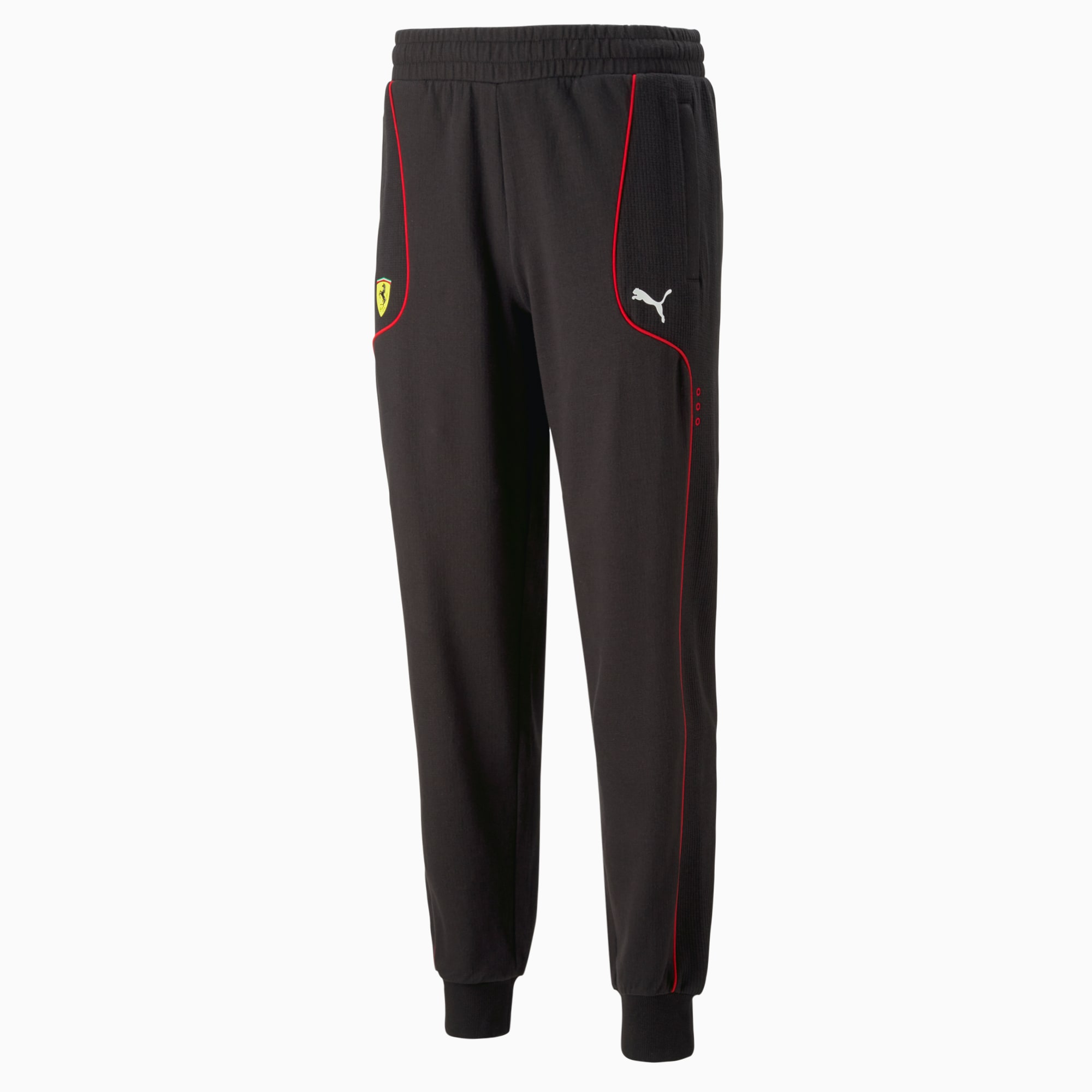 Puma Pantaloni da tuta Ferrari Race T7 597945 Nero Slim Fit