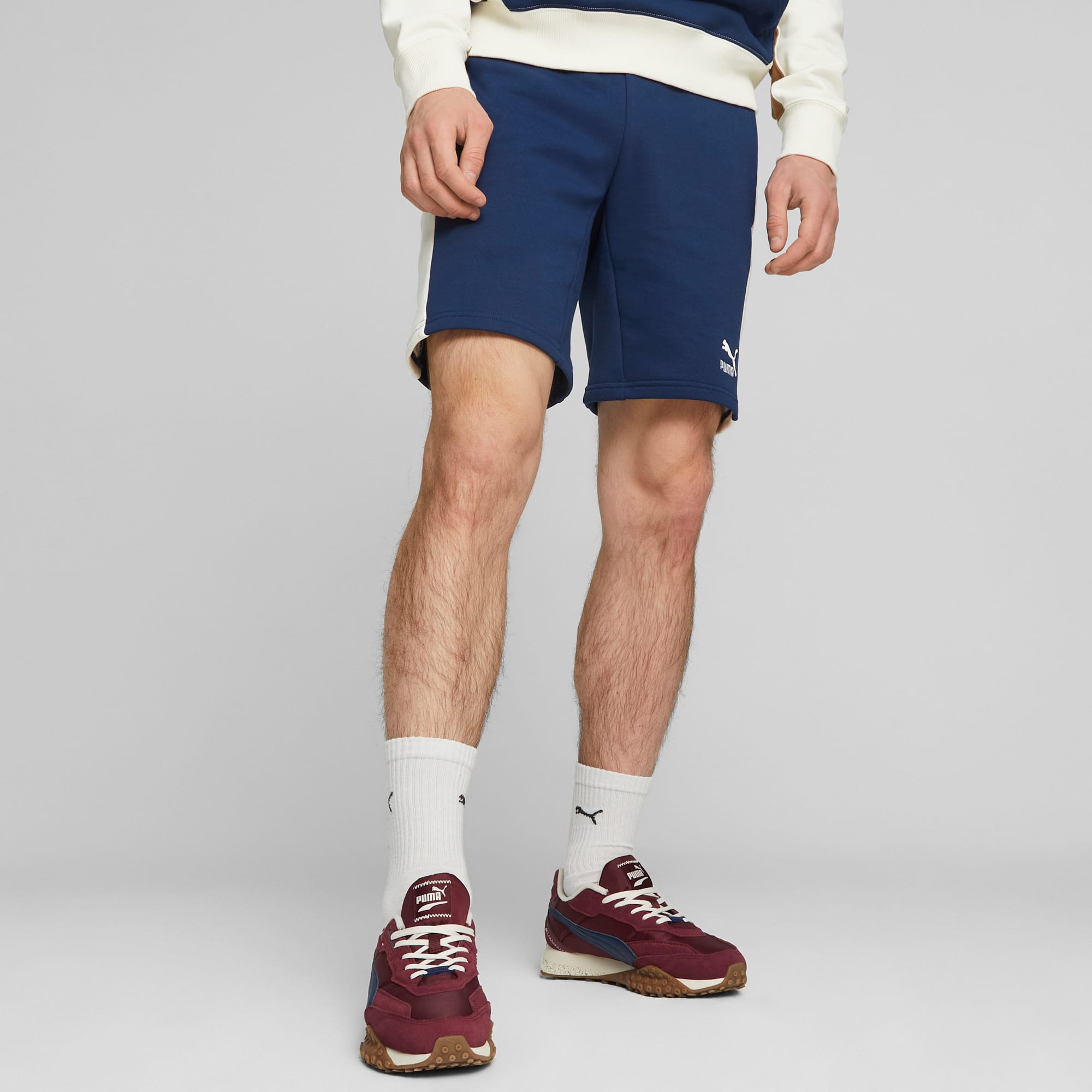 Puma track shorts white on sale