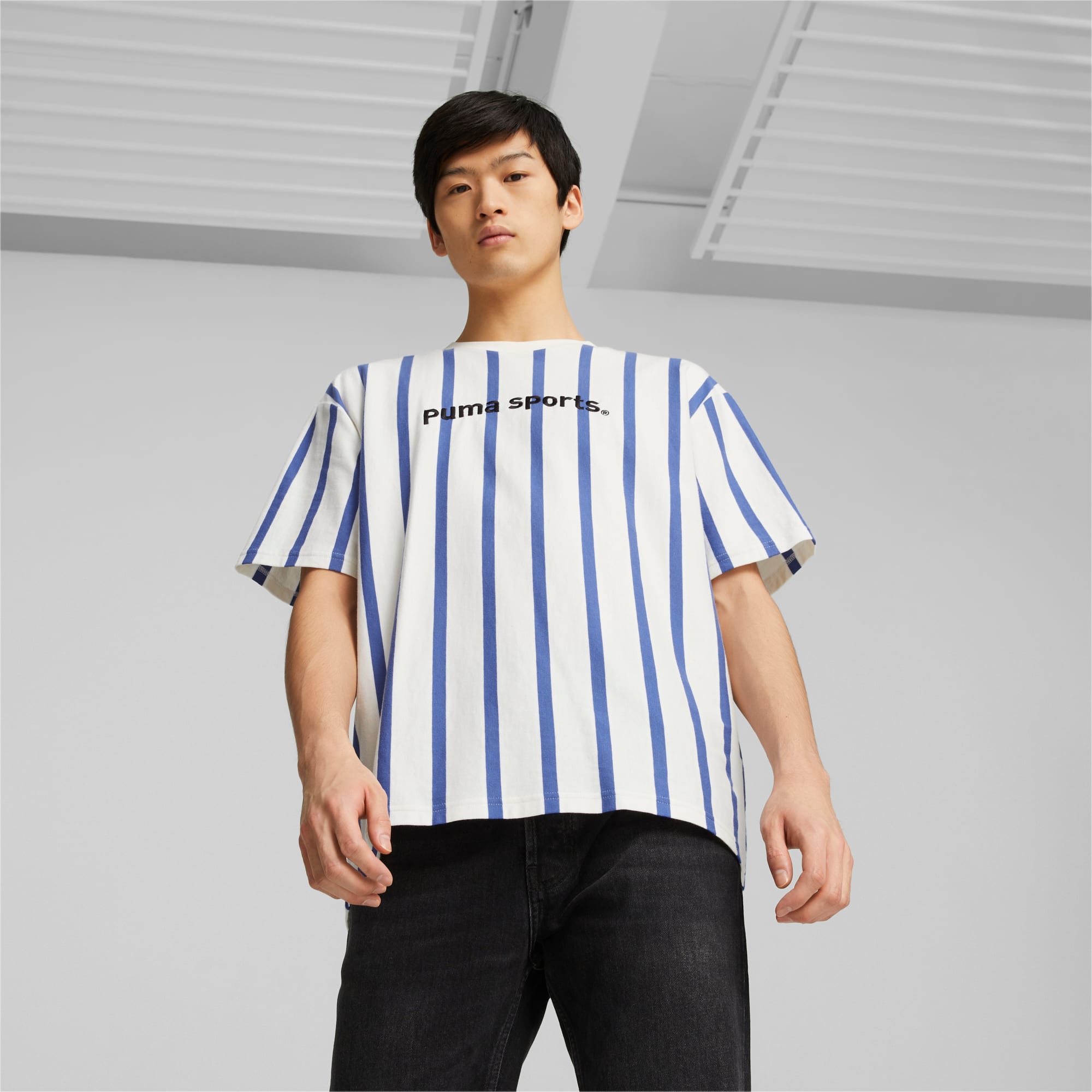 Puma striped t shirt sale